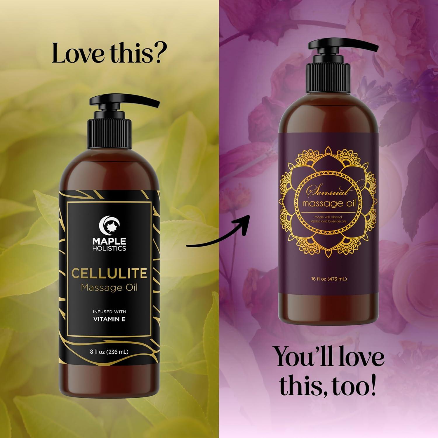 Crema Anticelulitis y Aceite de Masaje Maple Holistics 2 Pzas