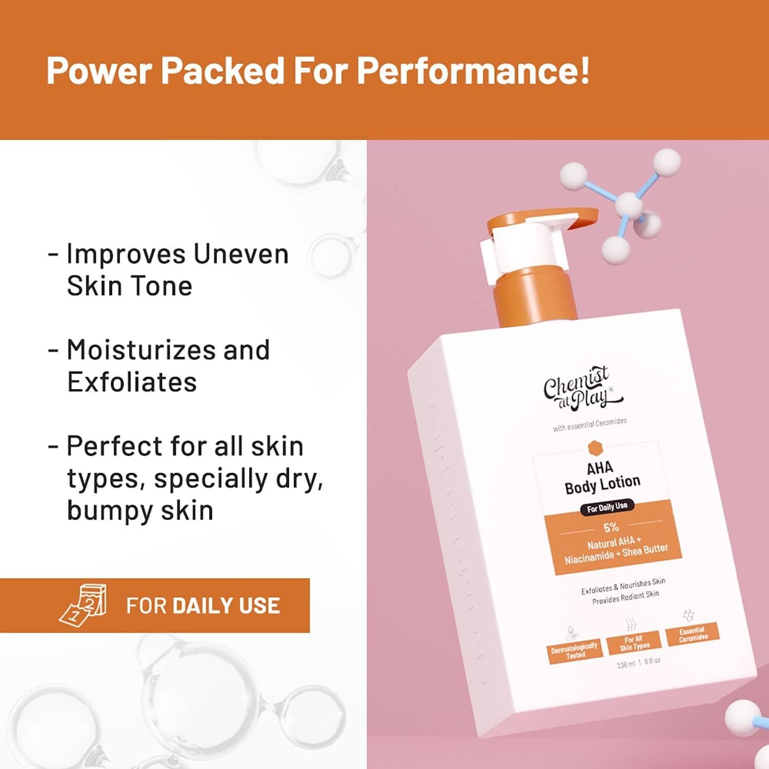 Loción Corporal AHA 5% Niacinamida y Manteca de Karité 236ml