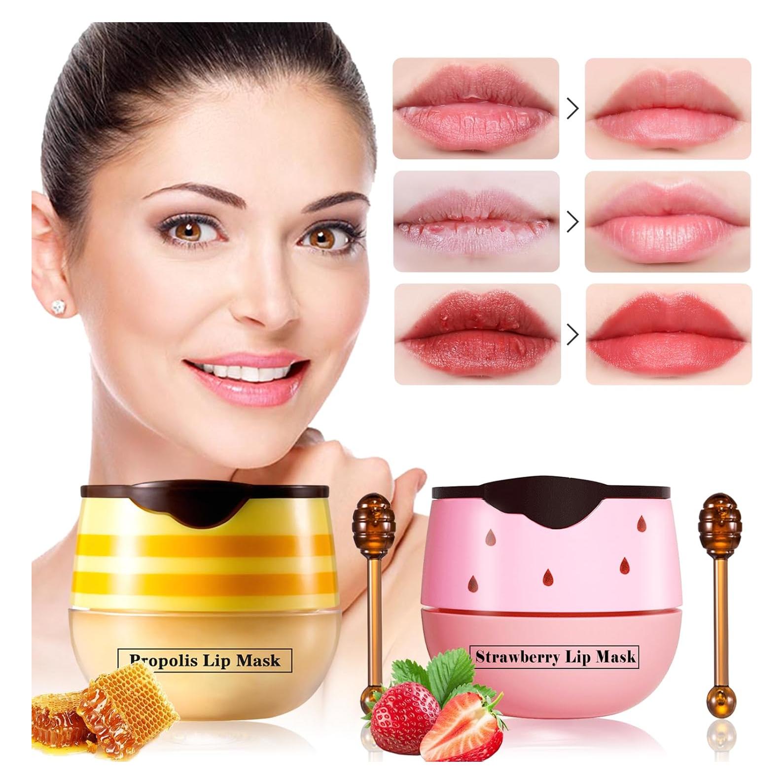 Bálsamo Labial Hidratante Miel y Fresa 2 PCS LSxia