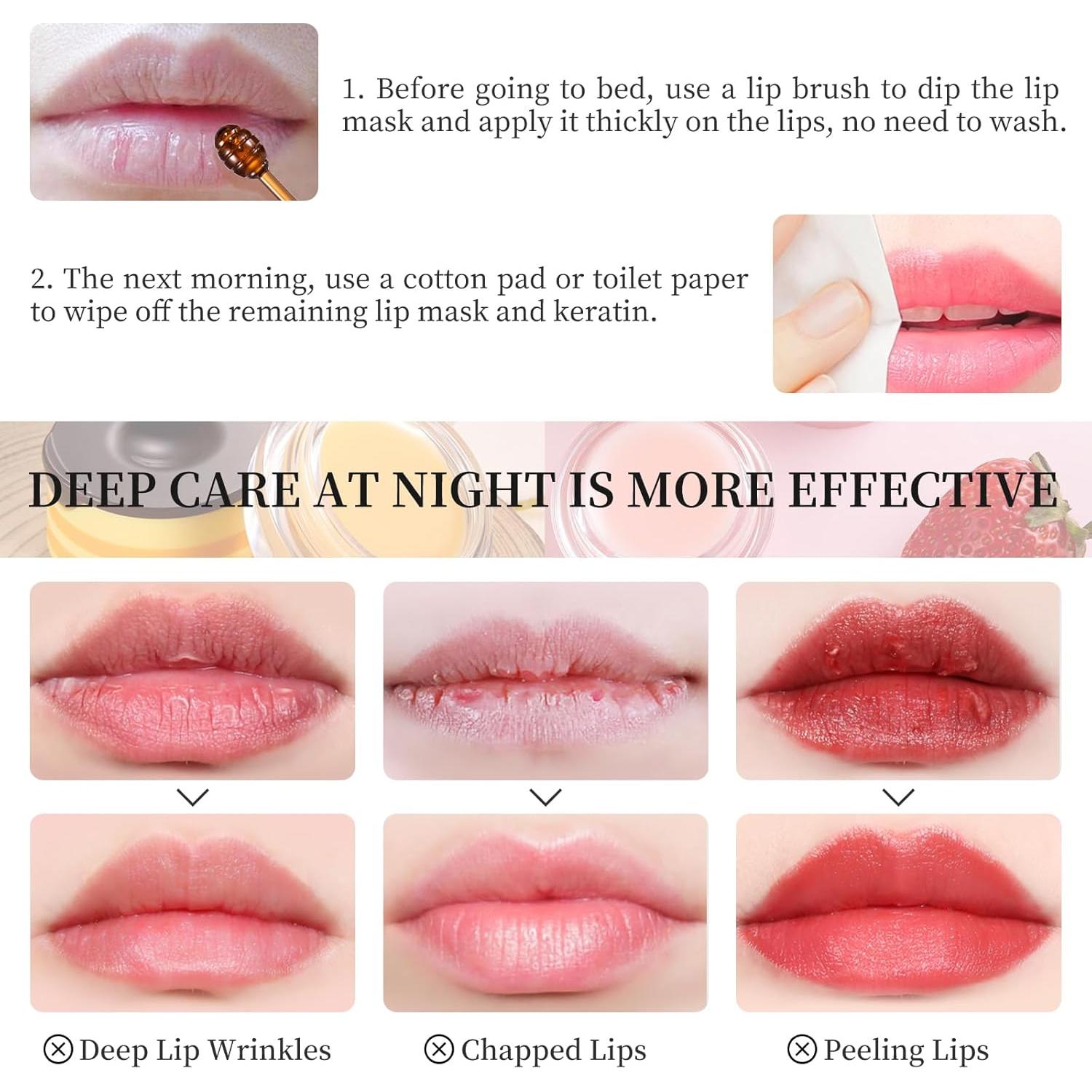 Bálsamo Labial Hidratante Miel y Fresa 2 PCS LSxia