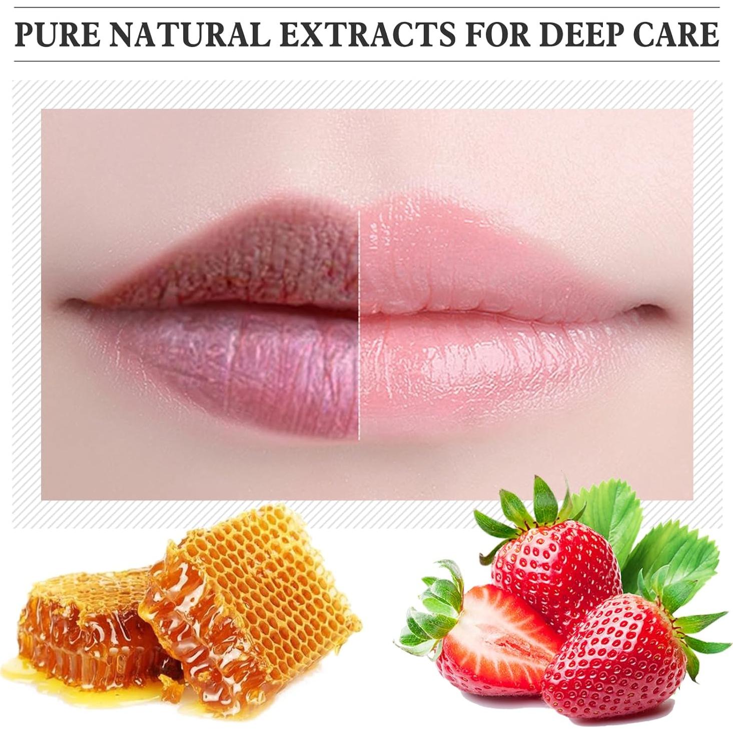 Bálsamo Labial Hidratante Miel y Fresa 2 PCS LSxia