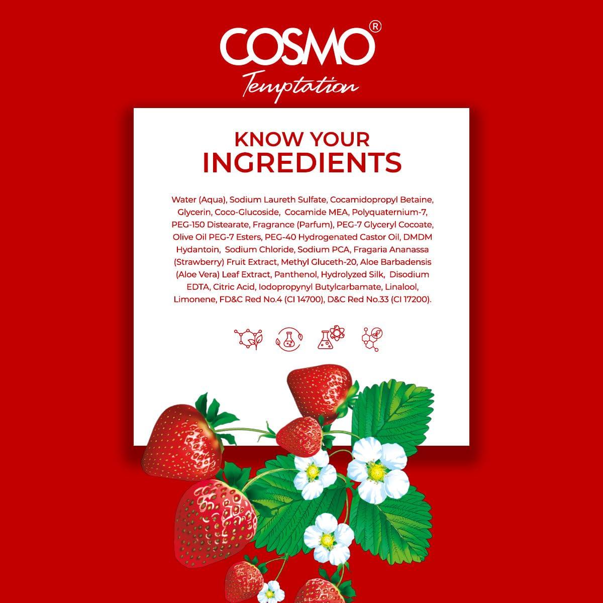 Gel de Ducha de Fresa Cosmo Skin Care 1000ml Hidratante