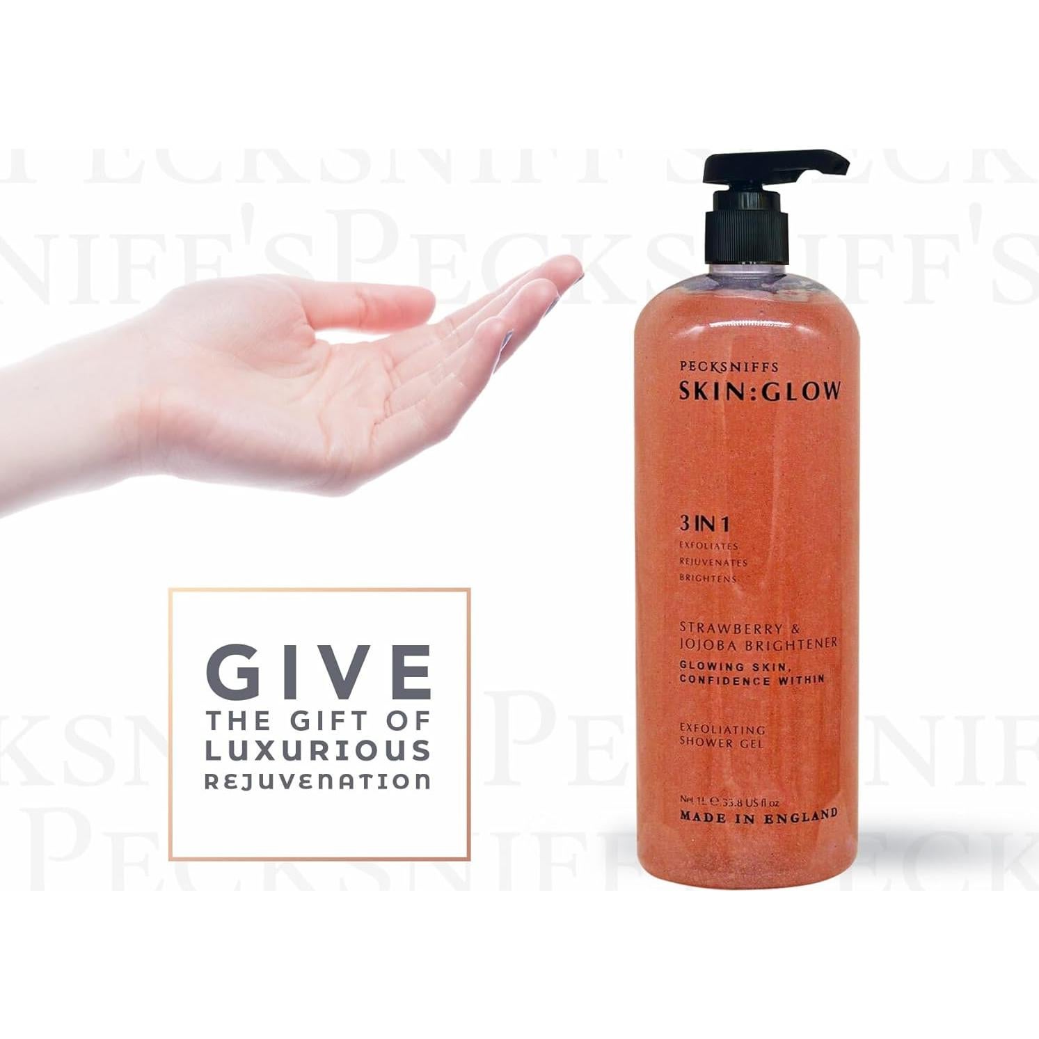 Gel de Ducha Exfoliante Pecksniff's Fresa y Jojoba 1000 ml