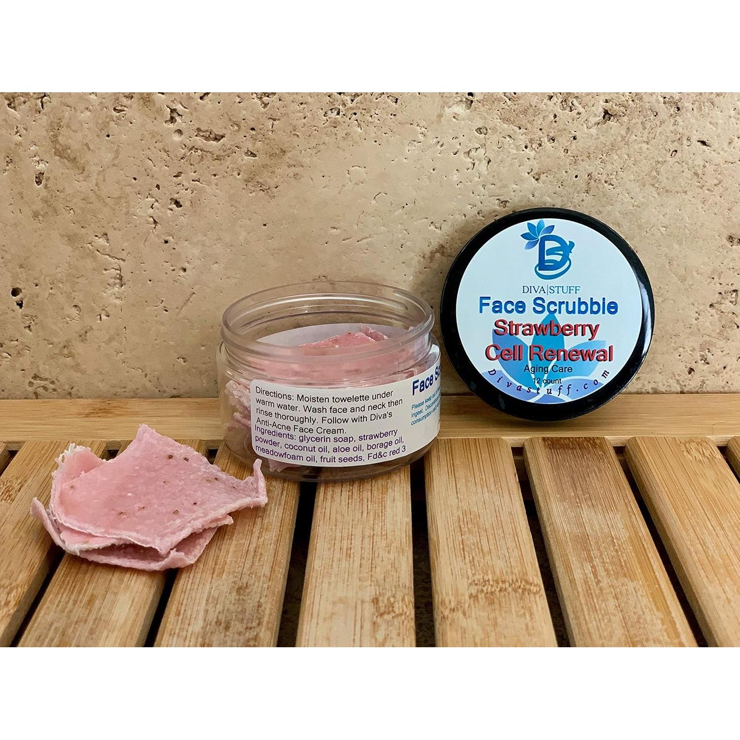 Almohadillas Exfoliantes Facial Diva Stuff - Fresa - 12 Unidades