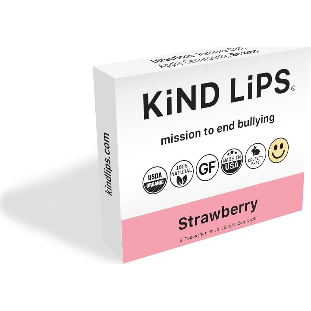 Bálsamo Labial Kind Lips Fresa Orgánico 3-Pack 4.25g
