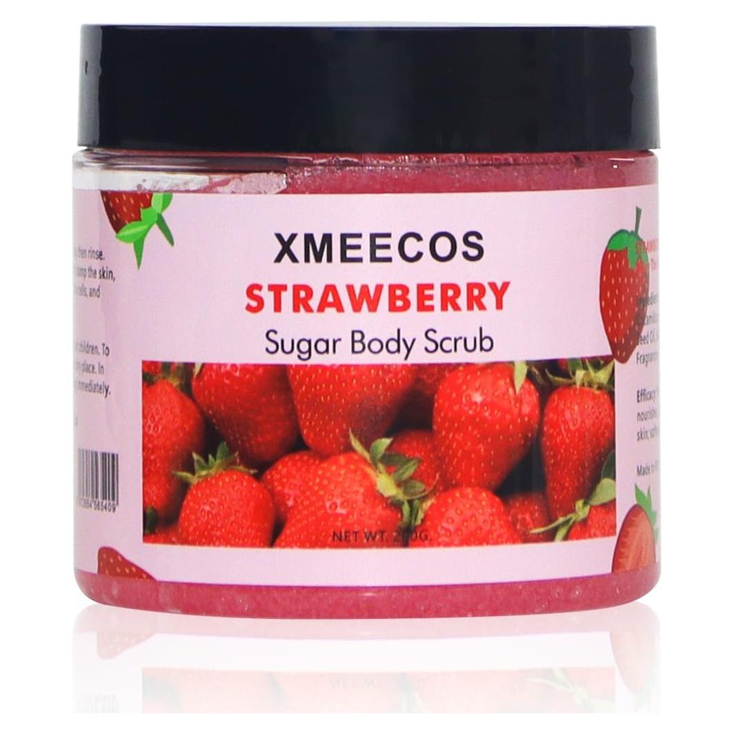 Exfoliante Corporal de Azúcar XMEECOS 200g con Extracto de Fresa