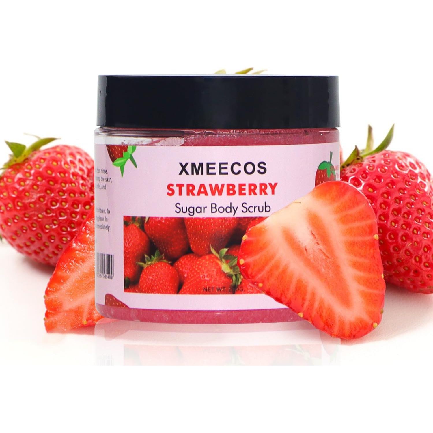 Exfoliante Corporal de Azúcar XMEECOS 200g con Extracto de Fresa