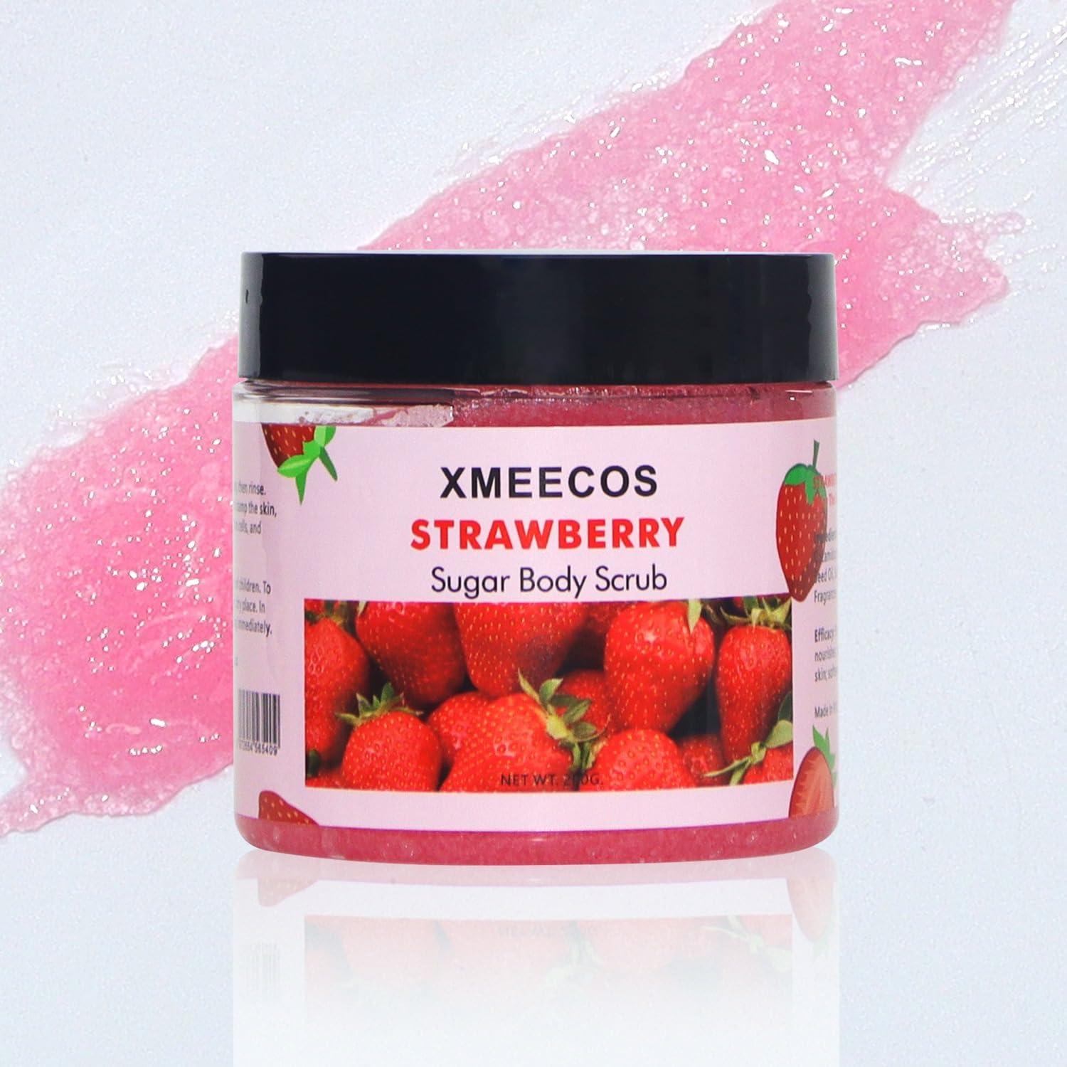 Exfoliante Corporal de Azúcar XMEECOS 200g con Extracto de Fresa