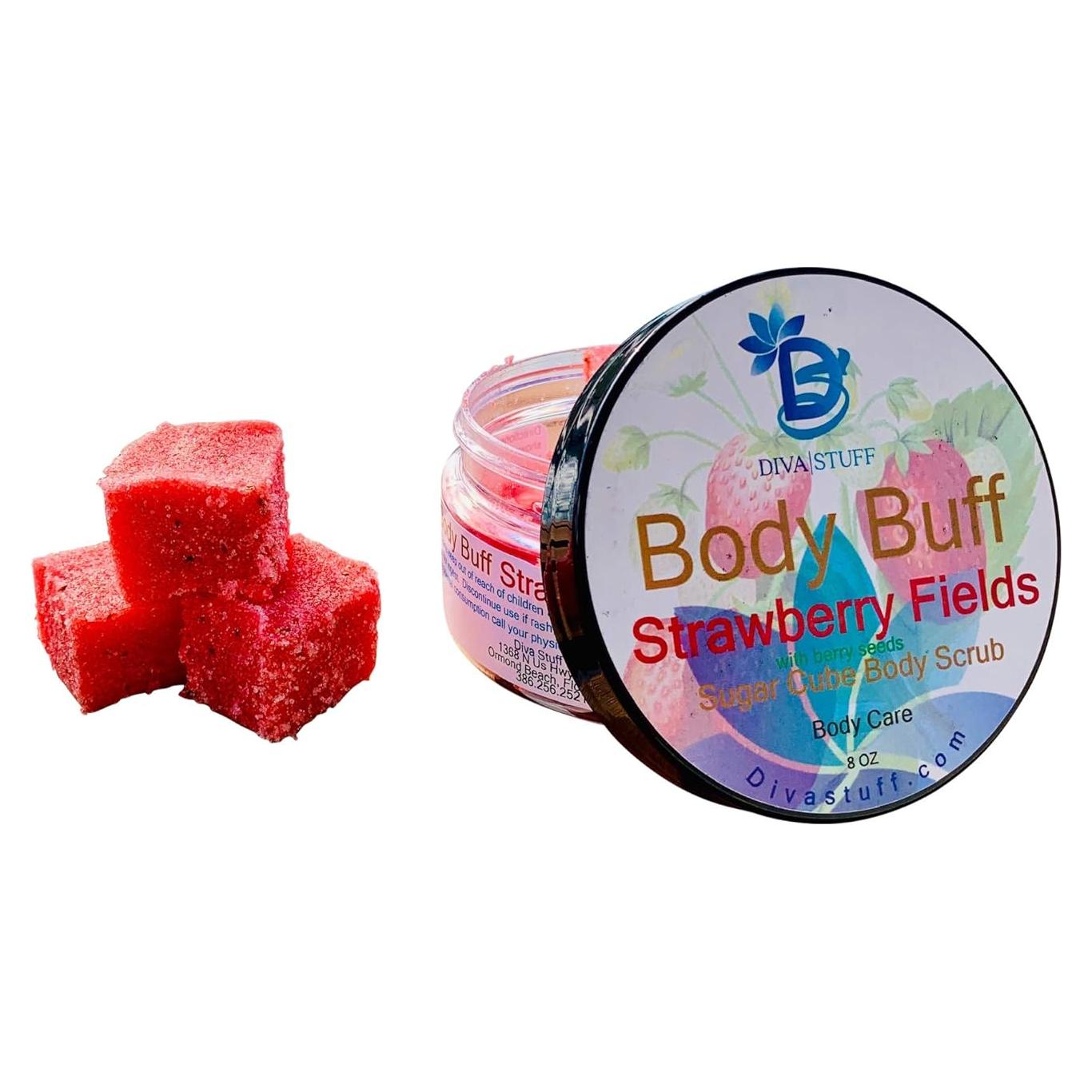 Exfoliante Corporal en Cubos Diva Stuff - Campos de Fresa 226g