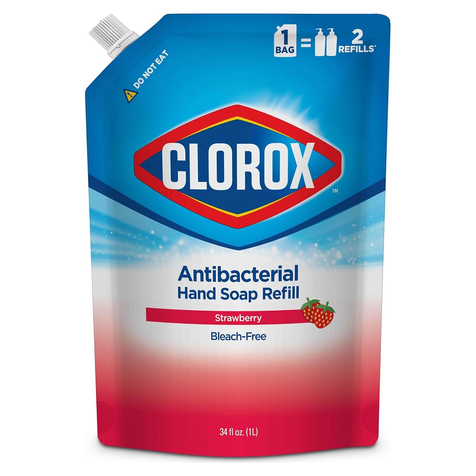 Jabón de Manos Líquido Clorox 1 L Fresa Suave en la Piel