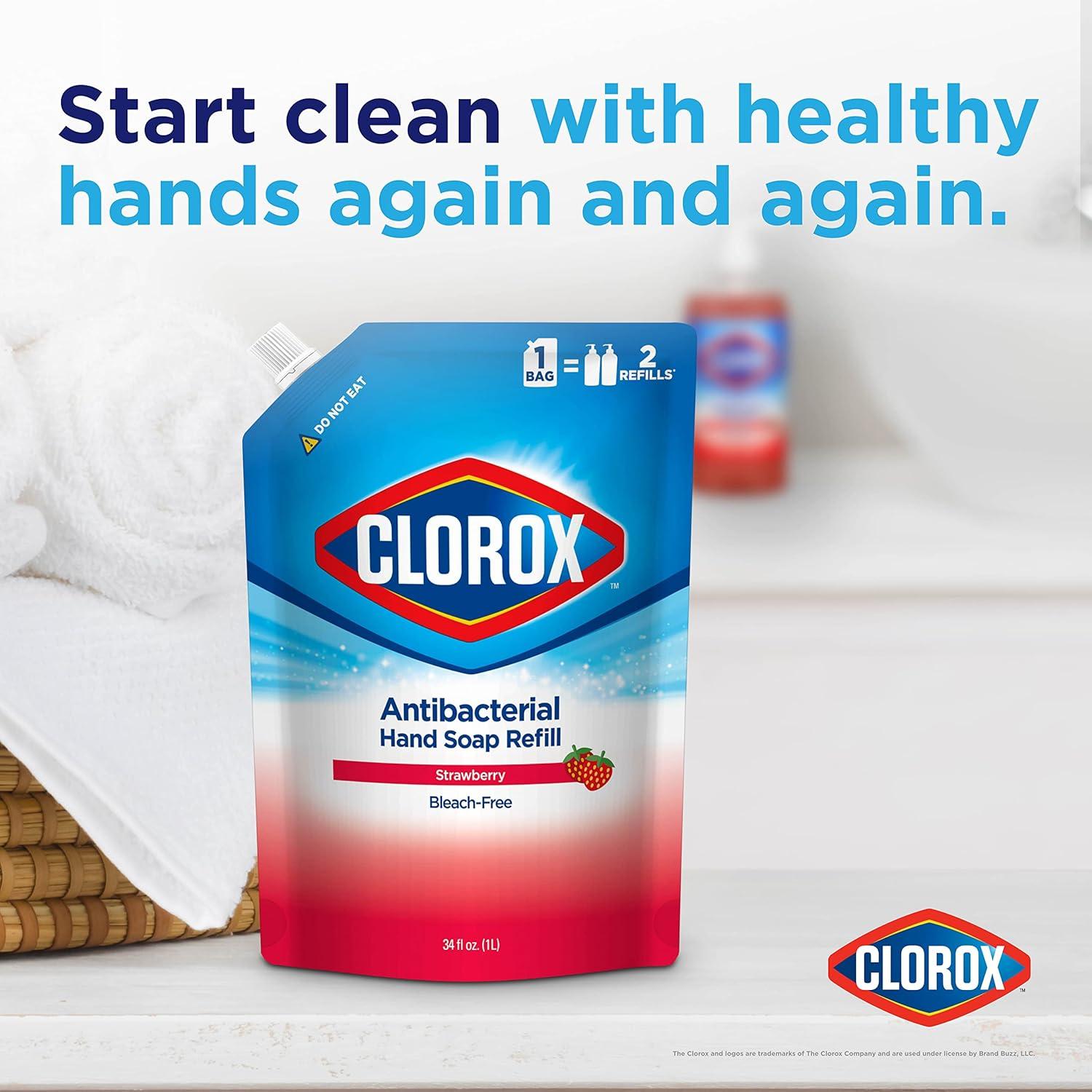 Jabón de Manos Líquido Clorox 1 L Fresa Suave en la Piel