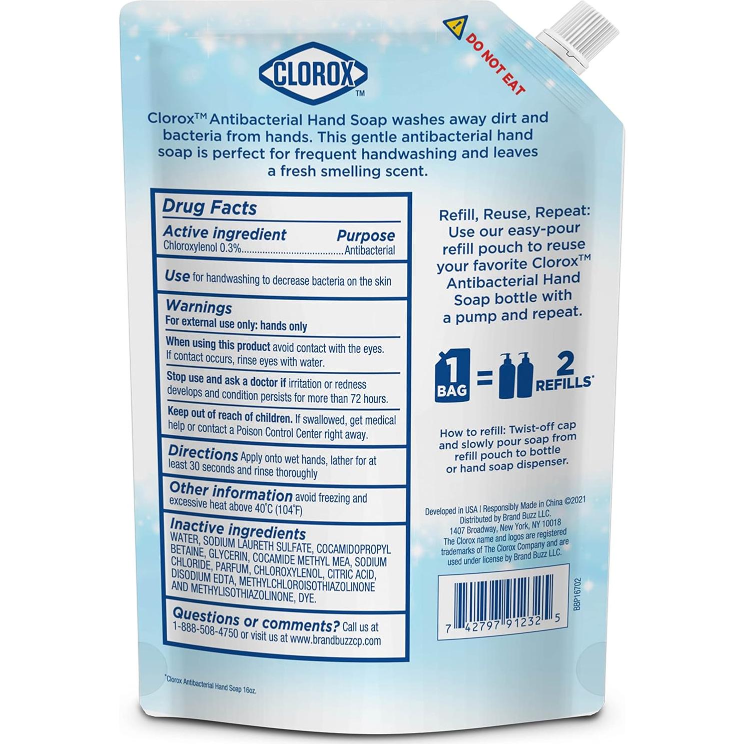 Jabón de Manos Líquido Clorox 1 L Fresa Suave en la Piel