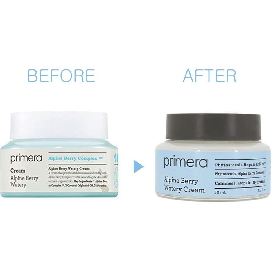 Crema Hidratante Acuosa Primera 50ml con Fresa Alpina y Aloe Vera