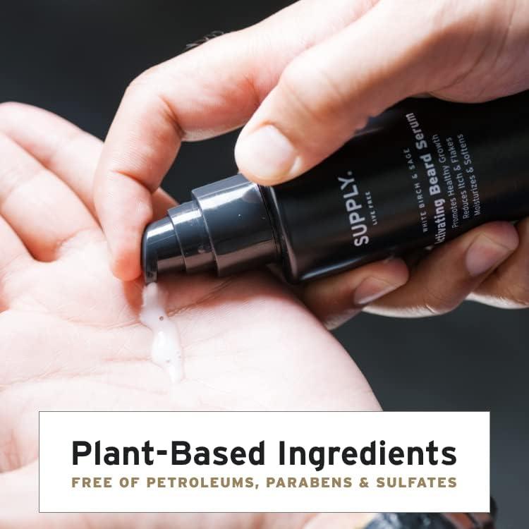 Suero Activador de Barba Supply - 56.7g Biotina y Extractos Naturales