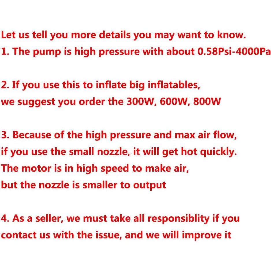 BOMPOW Bomba de Aire Eléctrica 130W Inflables Rápida Negra