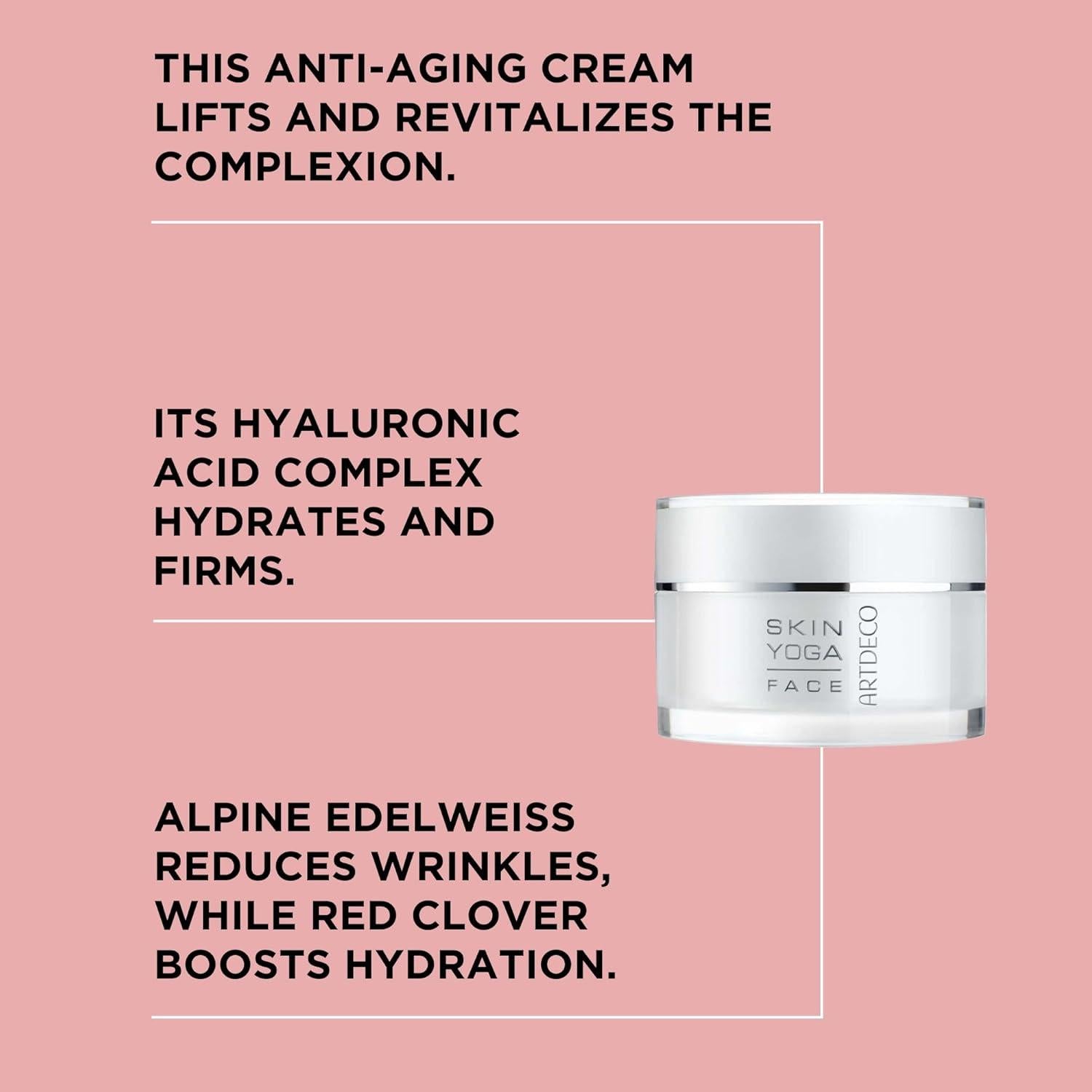 Crema Anti-Envejecimiento ARTDECO 51.24 ml - Hidratante con Ácido Hialurónico