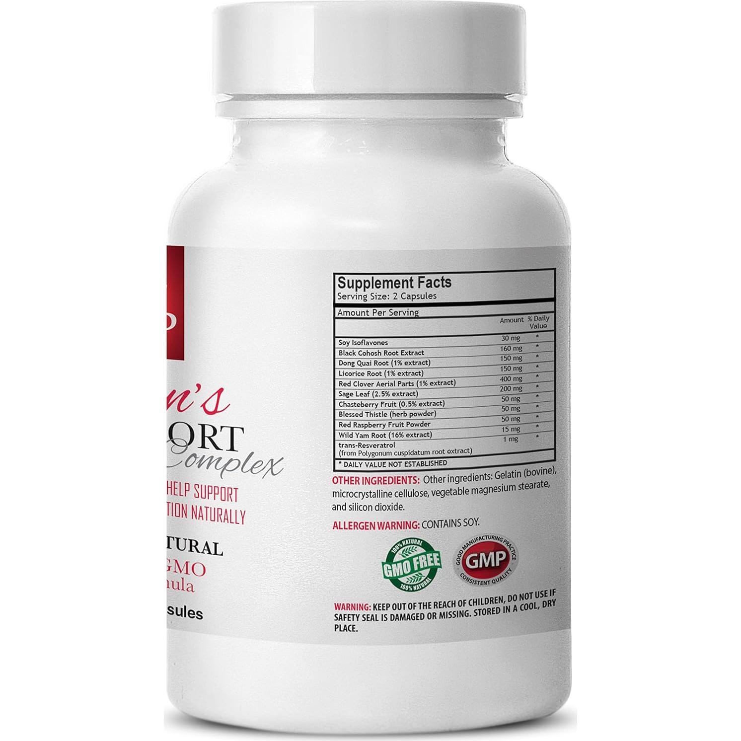 Suplemento Natural para Mujeres - Soja, Cohosh, Antioxidantes 170g