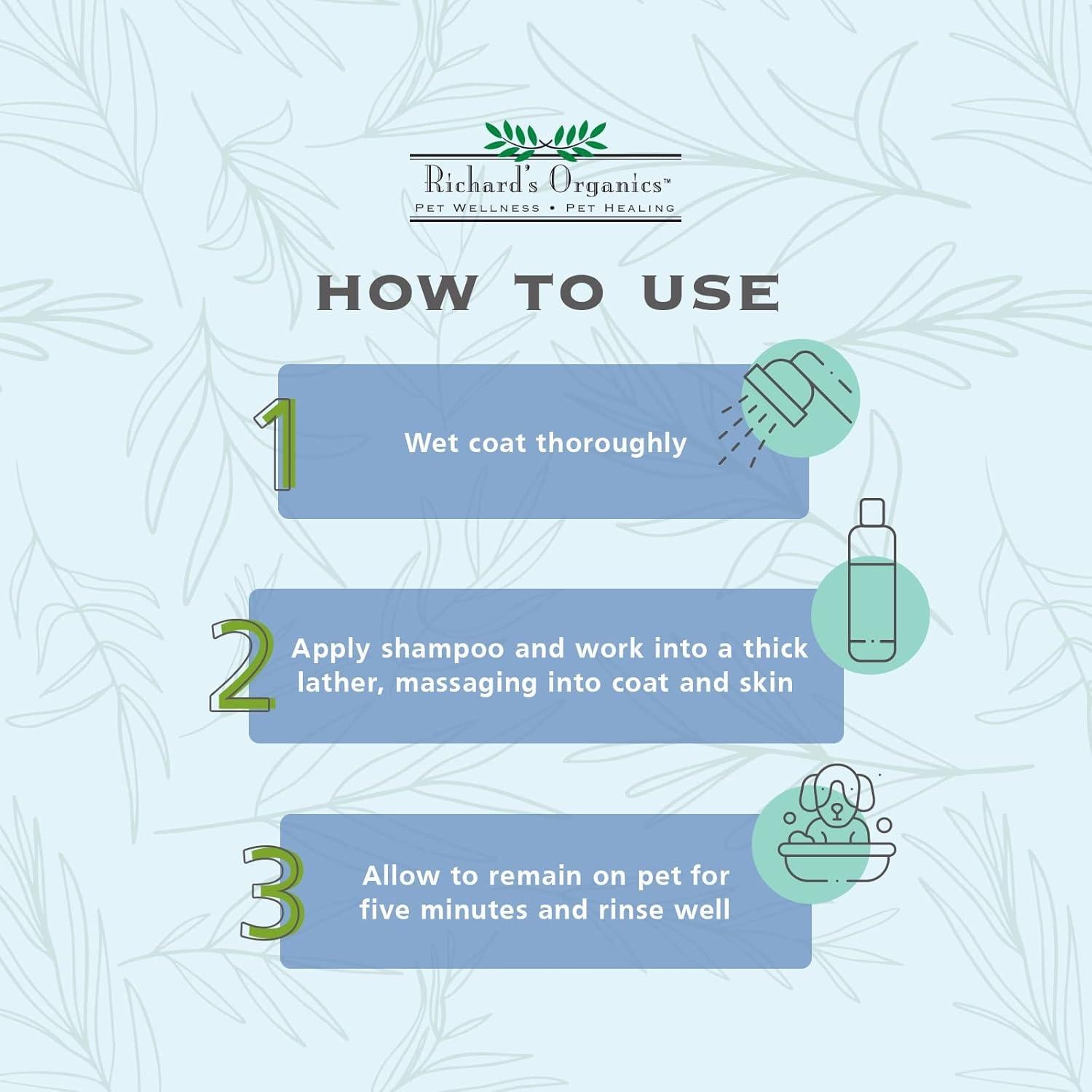 Champú para Perros Richard's Organics 340g - Antipulgas y Garrapatas