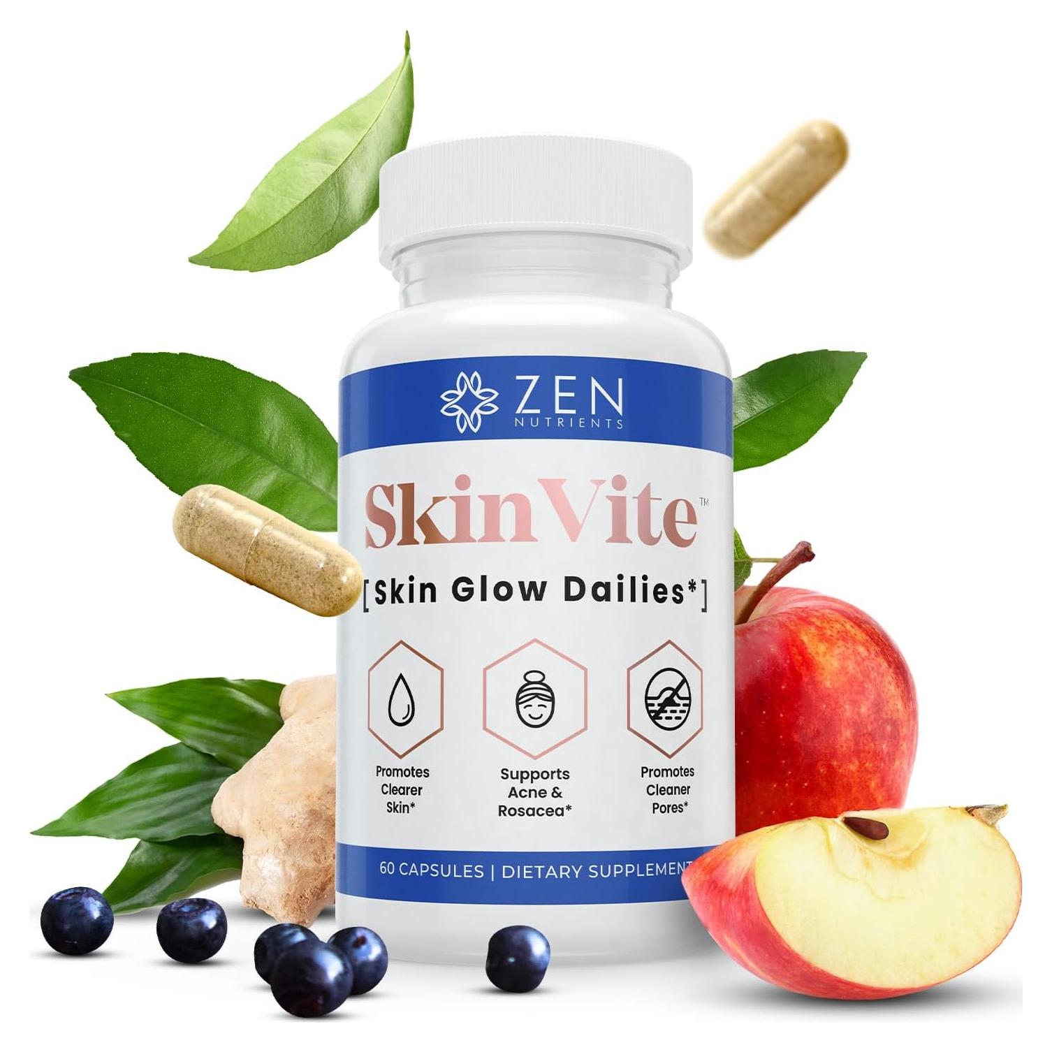 Suplemento Natural SkinVite Zen Nutrients para Piel Clara 81g