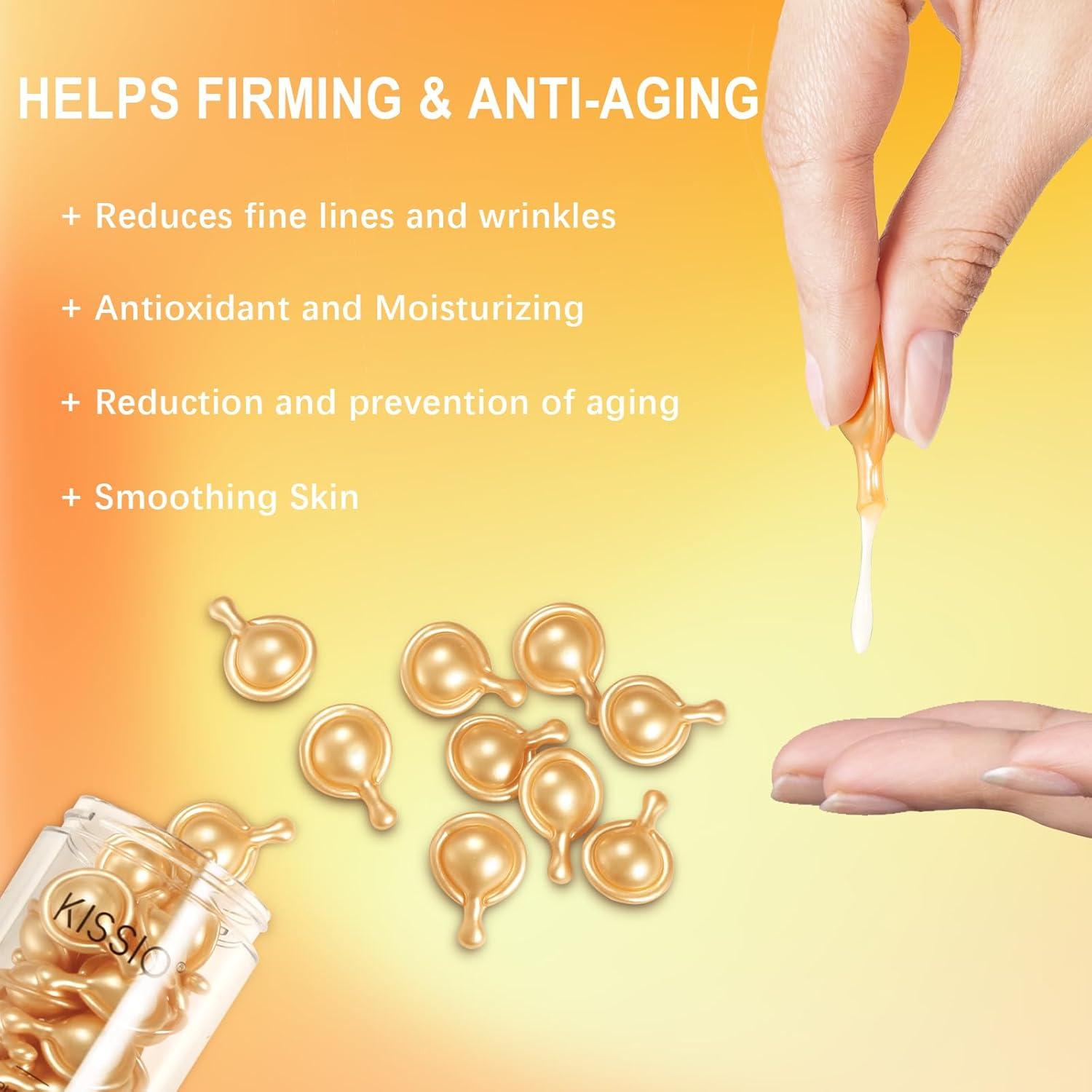 Suero Facial KISSIO de Células de Manzana 30 Cápsulas Antienvejecimiento