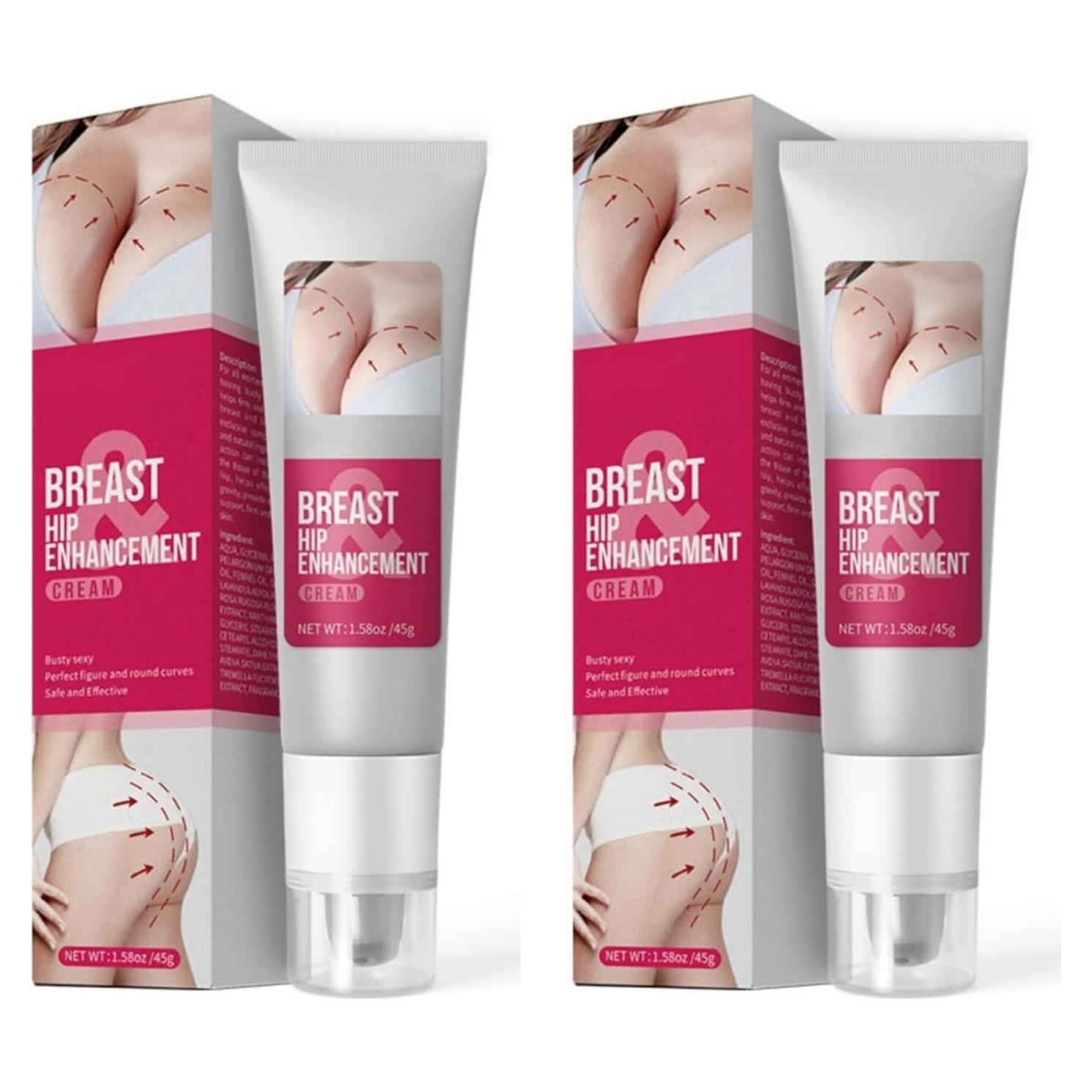 Crema y Aceite de Masaje Aumentador de Senos y Glúteos AuQuest 90g