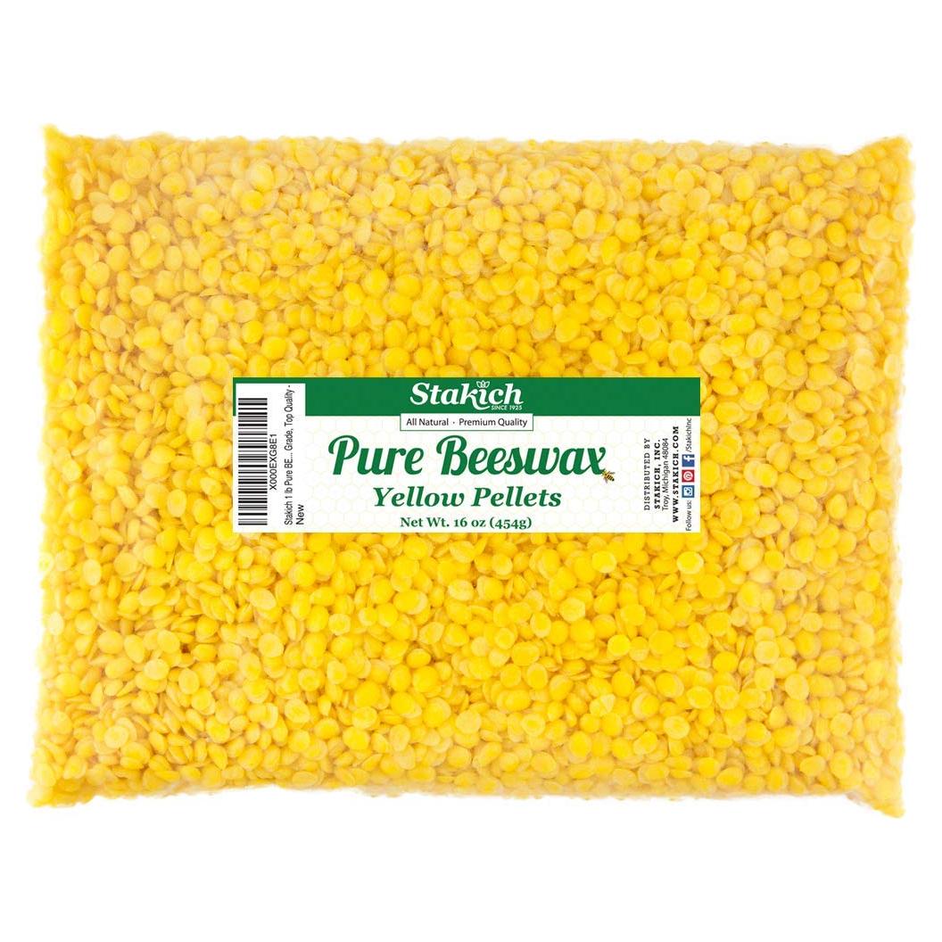 Pellets de Cera de Abeja Stakich 0.45 kg - Grado Cosmético Natural
