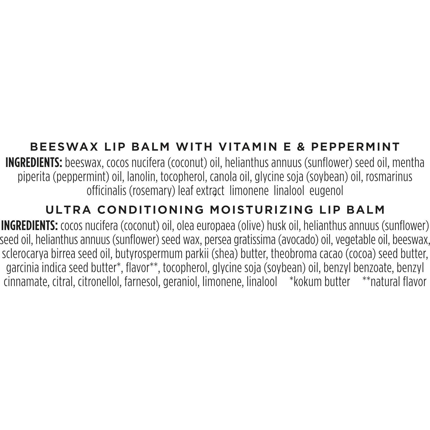 Bálsamo Labial Burt's Bees Ultra Hidratante Pack 4 Tubos 4.25g