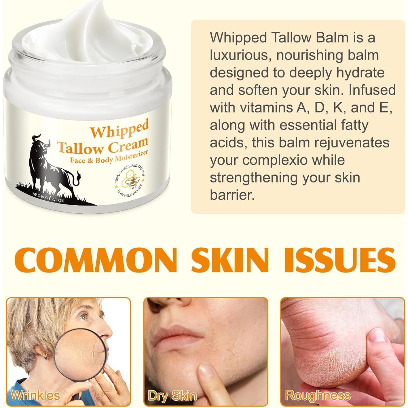 Bálsamo Humectante Facial Akeeronn de Sebo de Res y Miel 59g