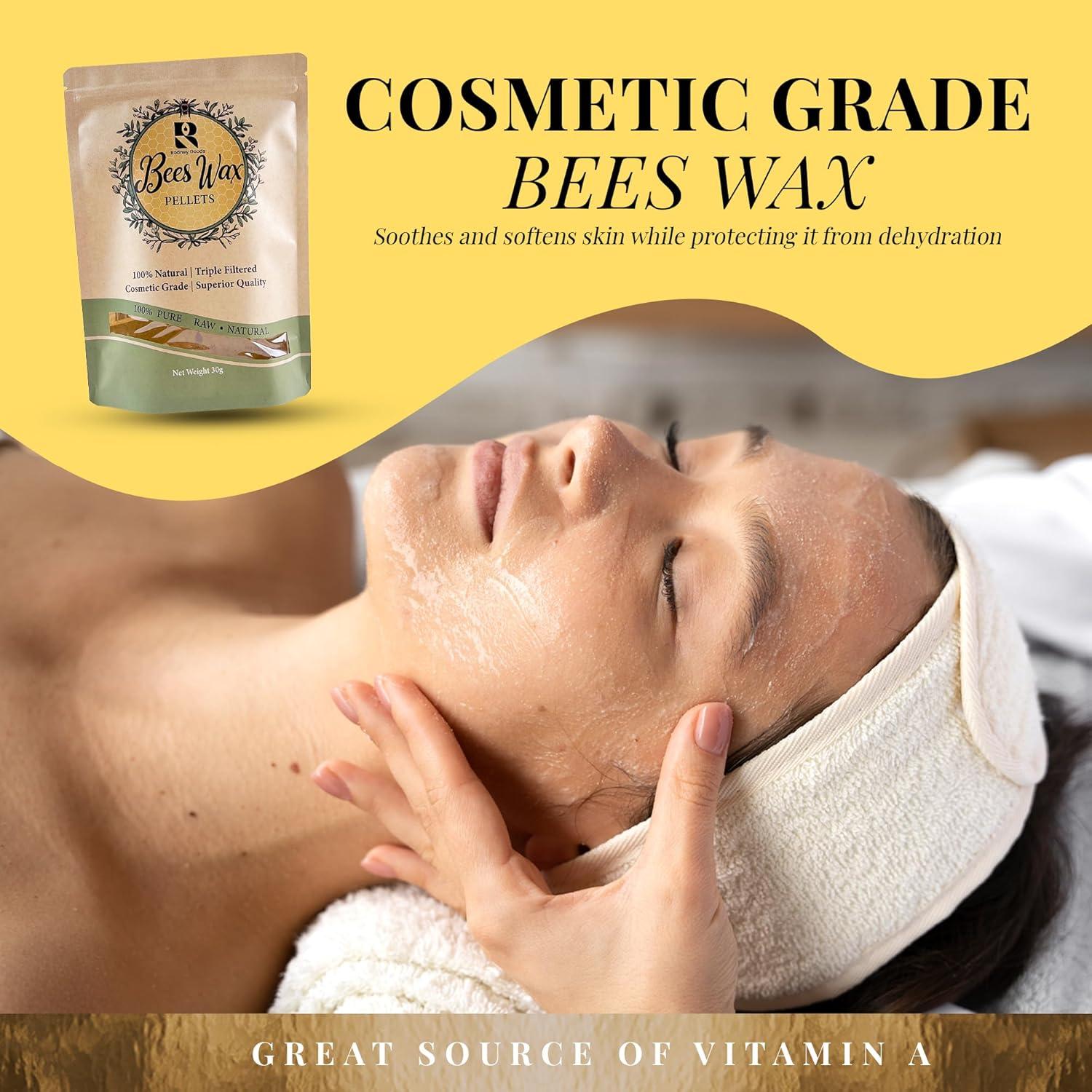 Pelletes de Cera de Abeja Natural Rodney Goods 30g - Grado Cosmético