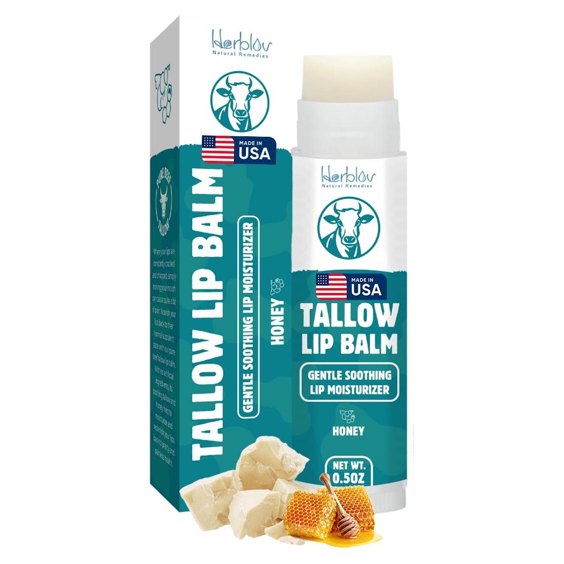 Bálsamo Labial Natural Herblov - Grasa de Res y Cera de Abejas