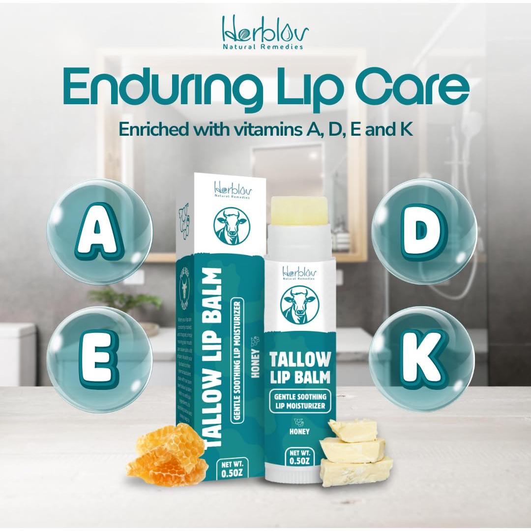 Bálsamo Labial Natural Herblov - Grasa de Res y Cera de Abejas