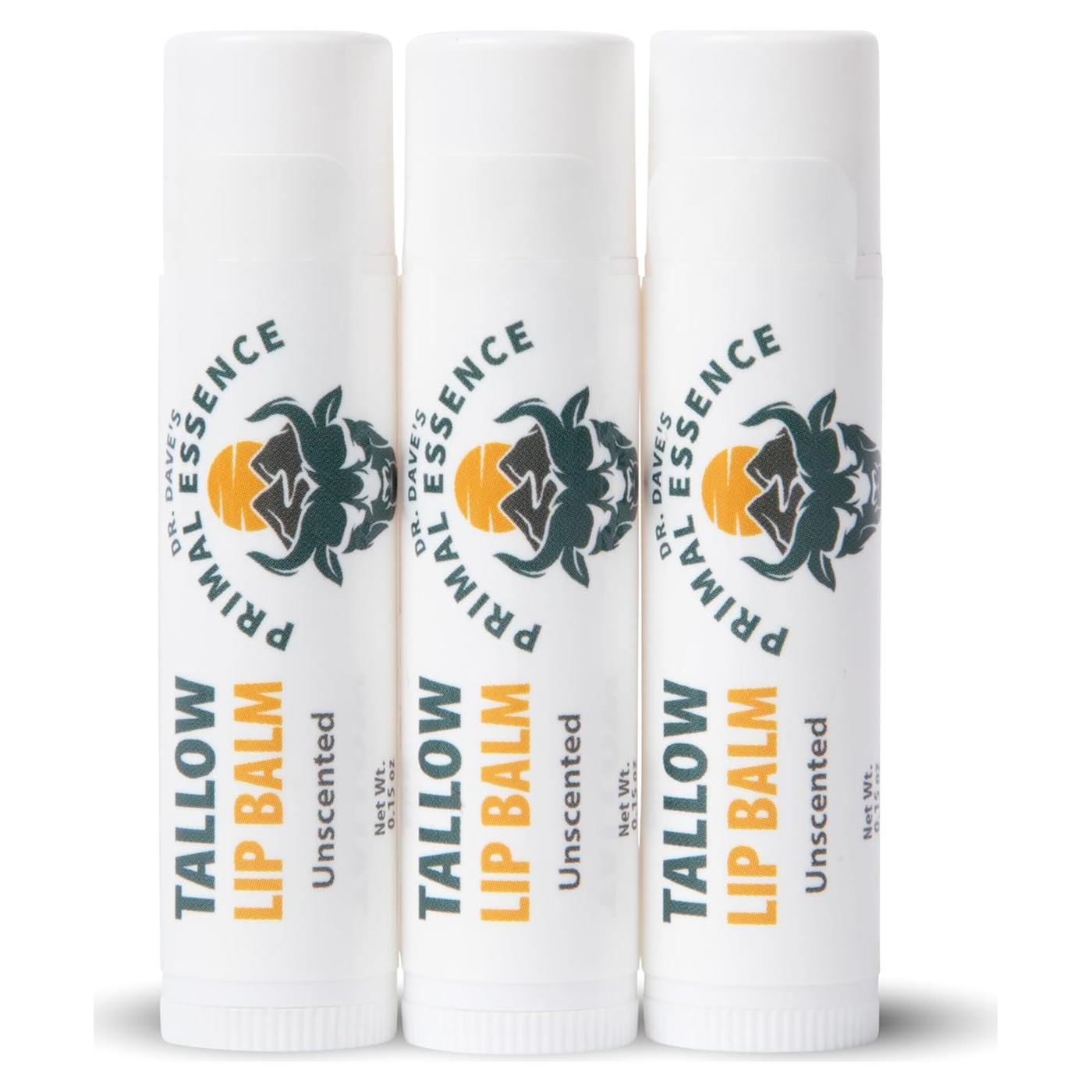 Bálsamo Labial Hidratante Dr. Dave's - Set de 3 Sin Fragancia