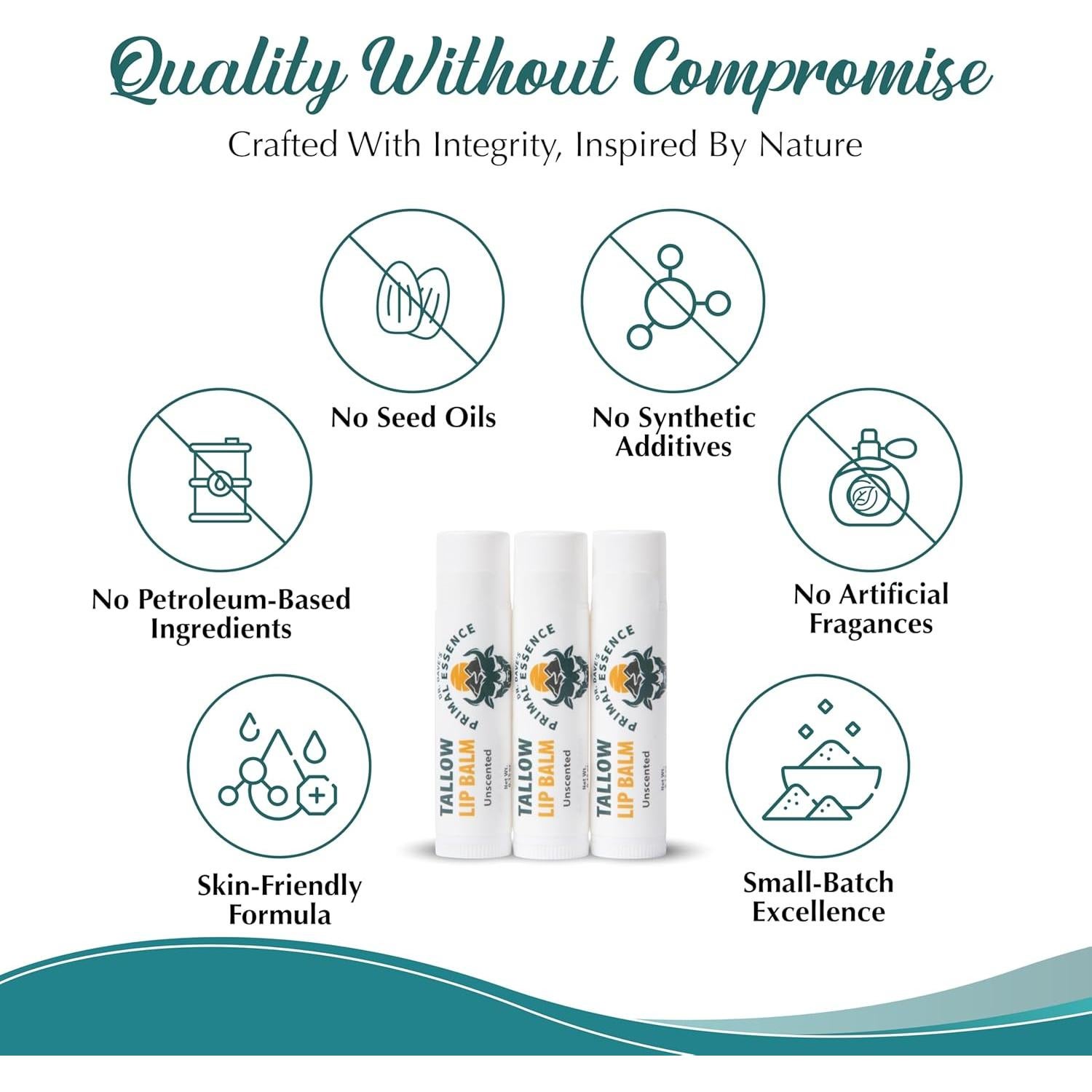 Bálsamo Labial Hidratante Dr. Dave's - Set de 3 Sin Fragancia