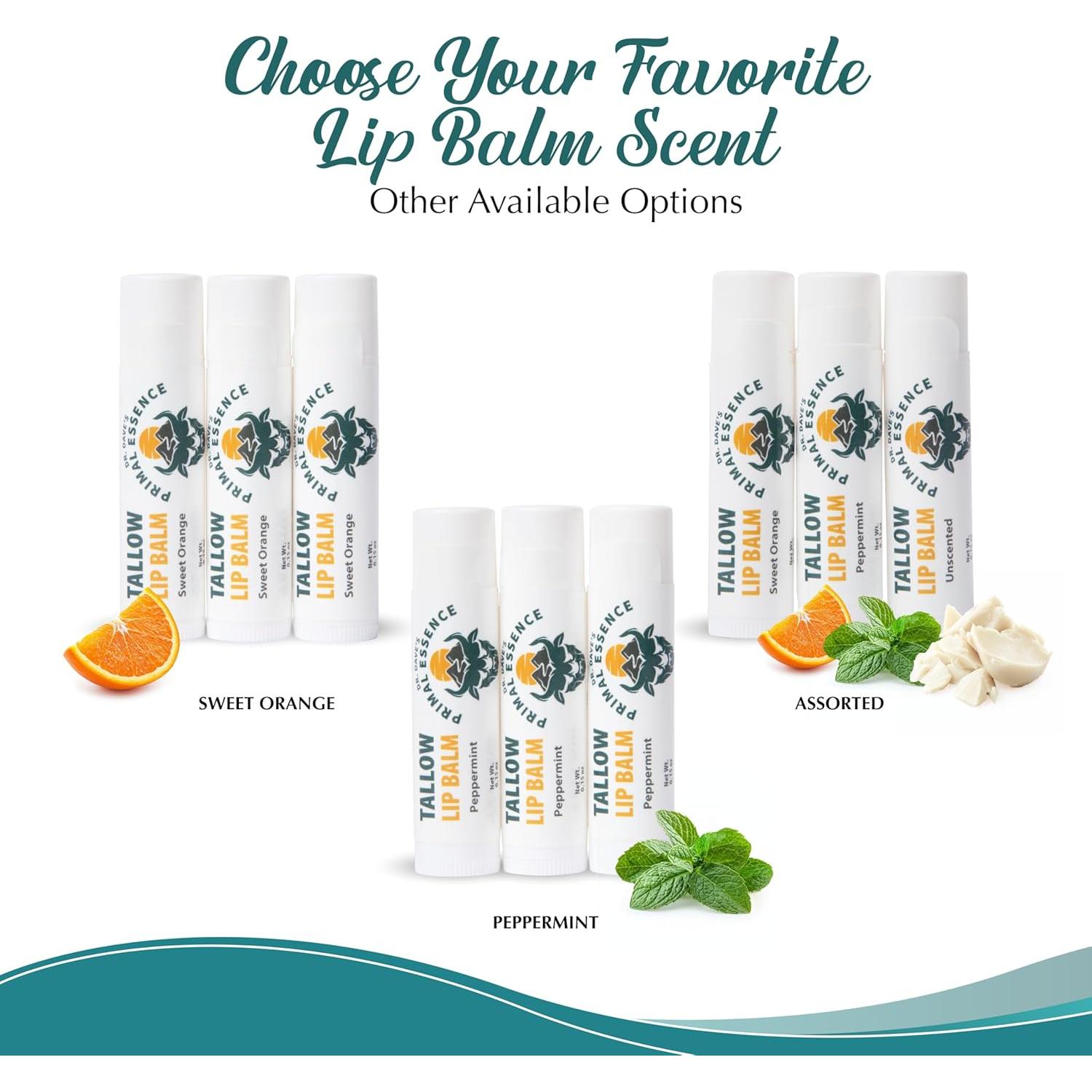 Bálsamo Labial Hidratante Dr. Dave's - Set de 3 Sin Fragancia