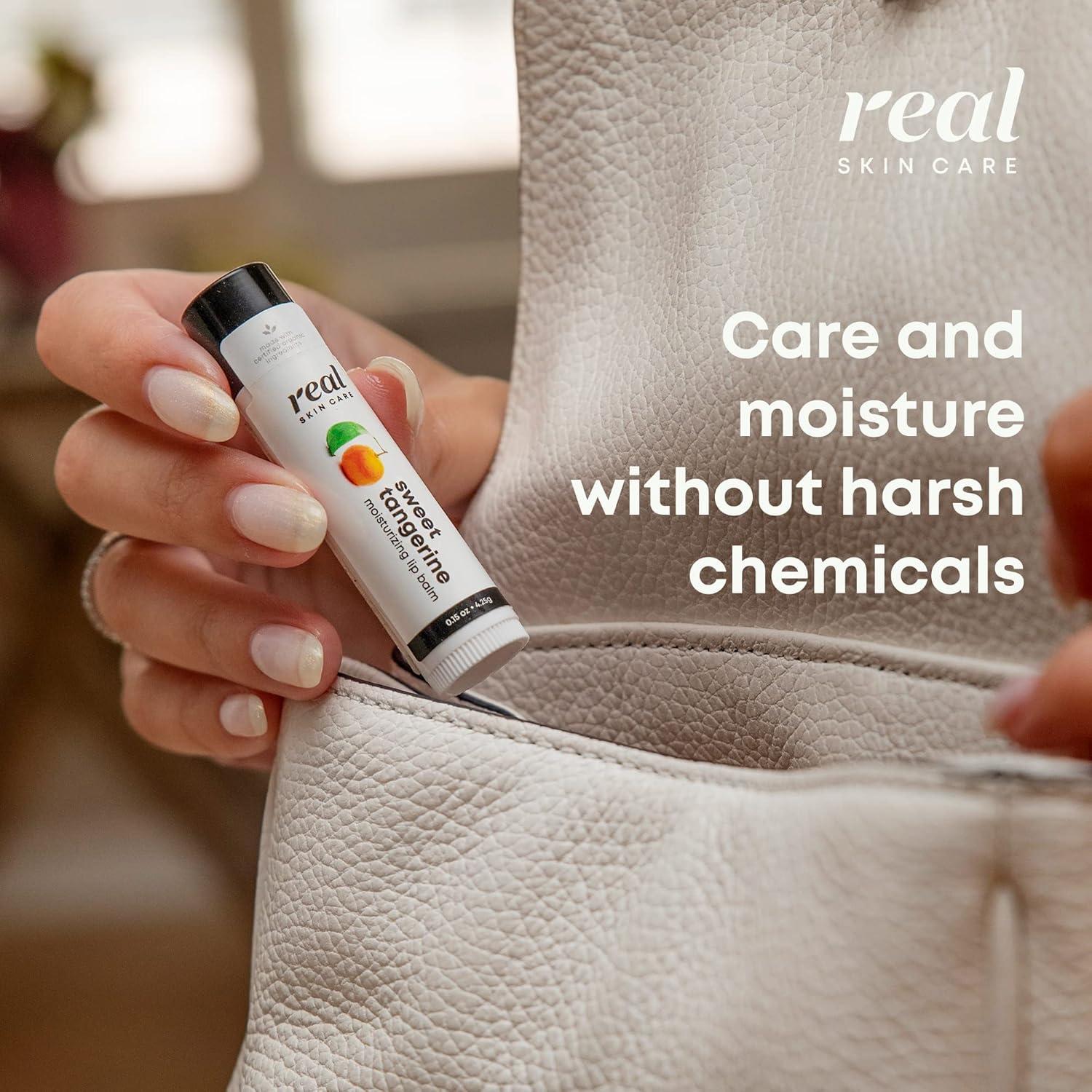 Bálsamo Labial Orgánico Real Skin Care 4 Unidades Mandarina