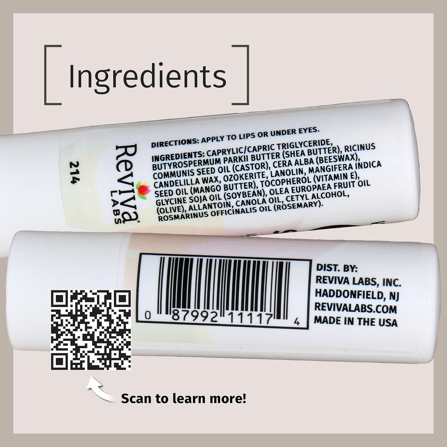 Bálsamo Labial Hidratante Reviva Labs 4g - Vitamina E