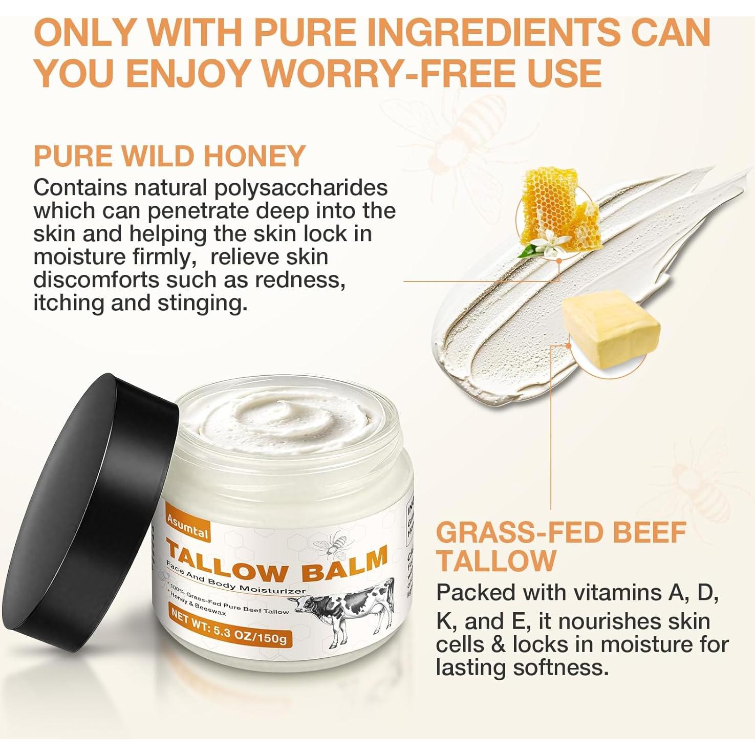 Bálsamo Hidratante Facial y Corporal Asumtal 150g - Sebo y Miel