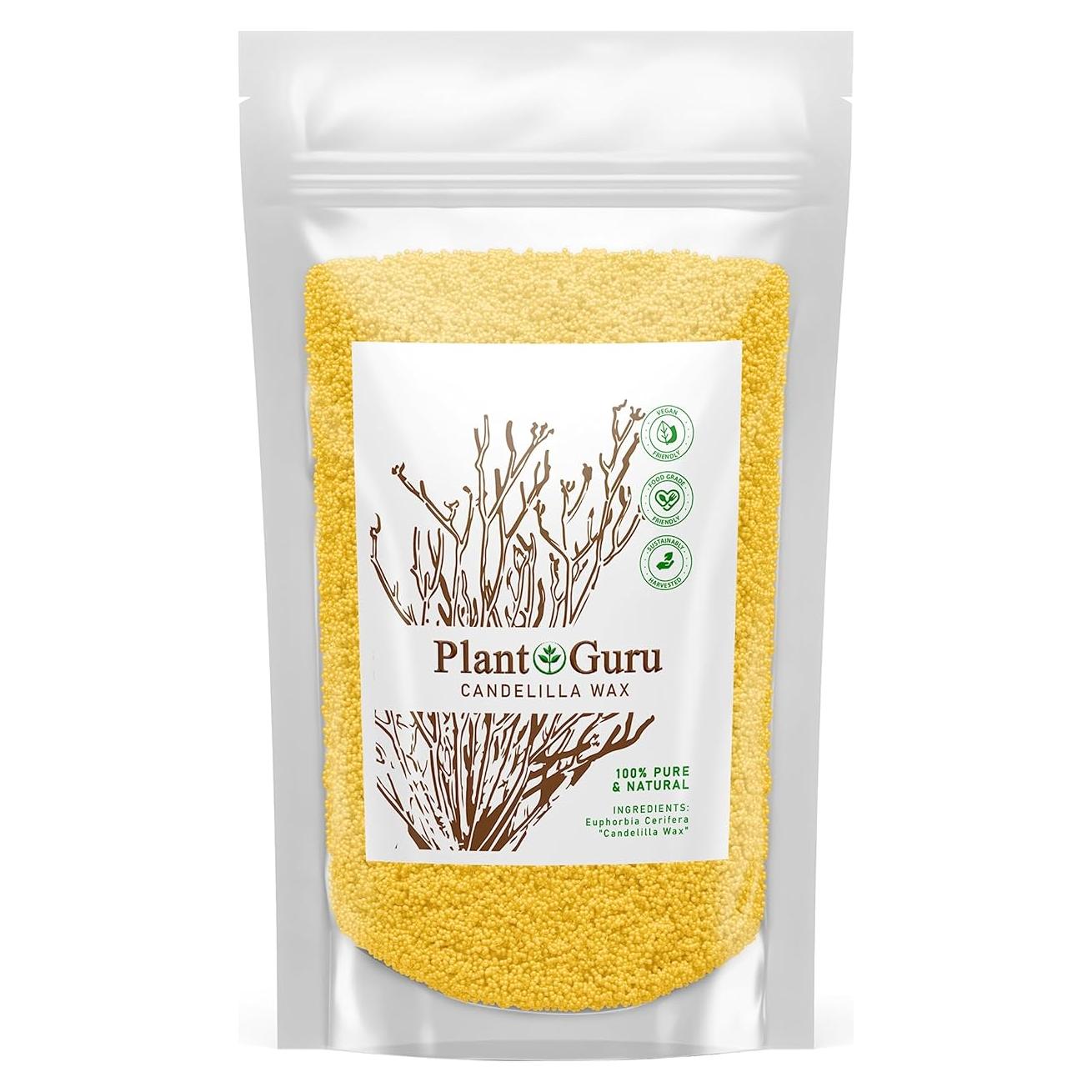 Pellets de Cera de Candelilla 227 g Plant Guru - Vegana y Natural