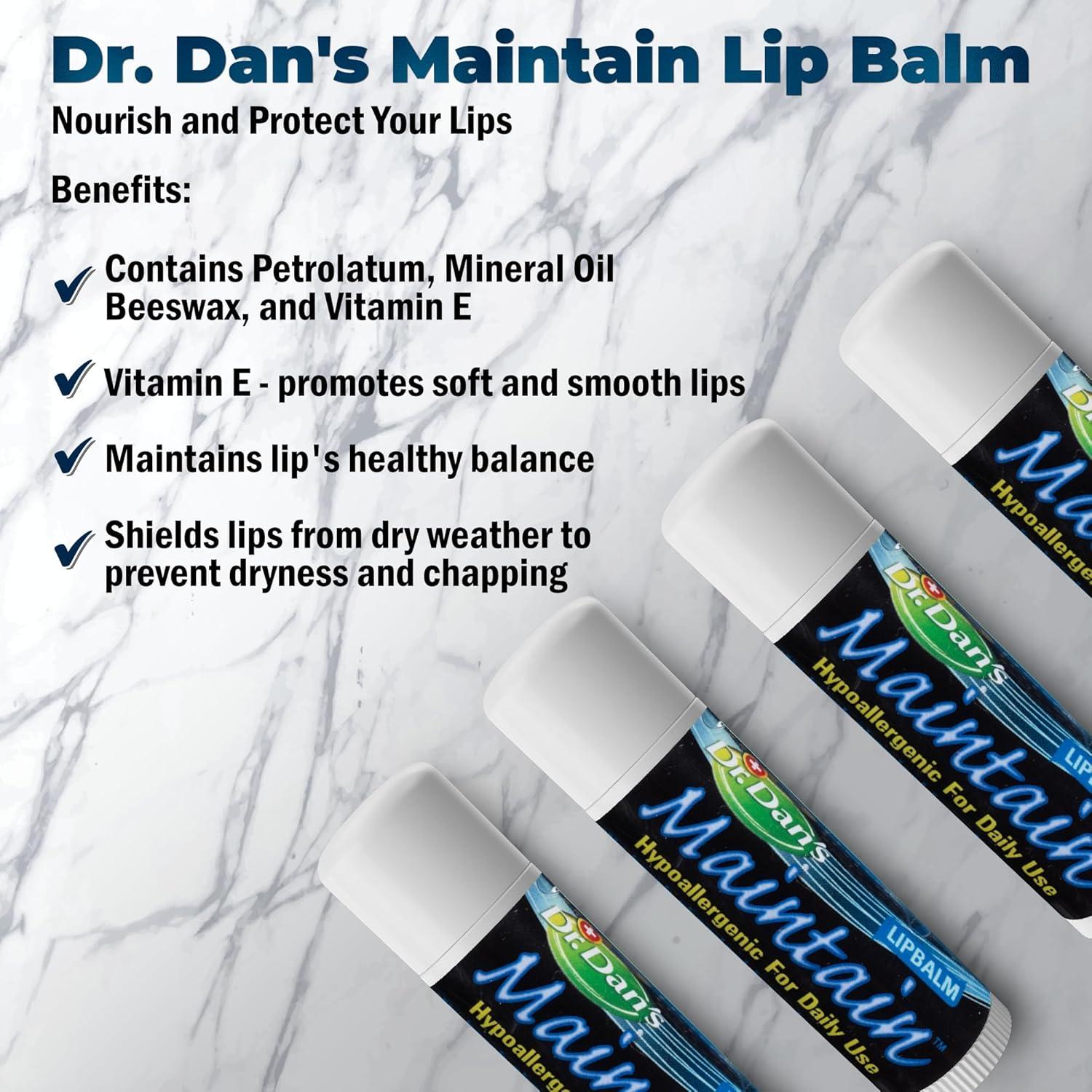 Bálsamo Labial Dr. Dan's Maintain - Hidratación Suave x3