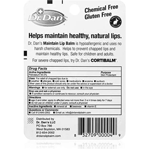 Bálsamo Labial Dr. Dan's Maintain - Hidratación Suave x3