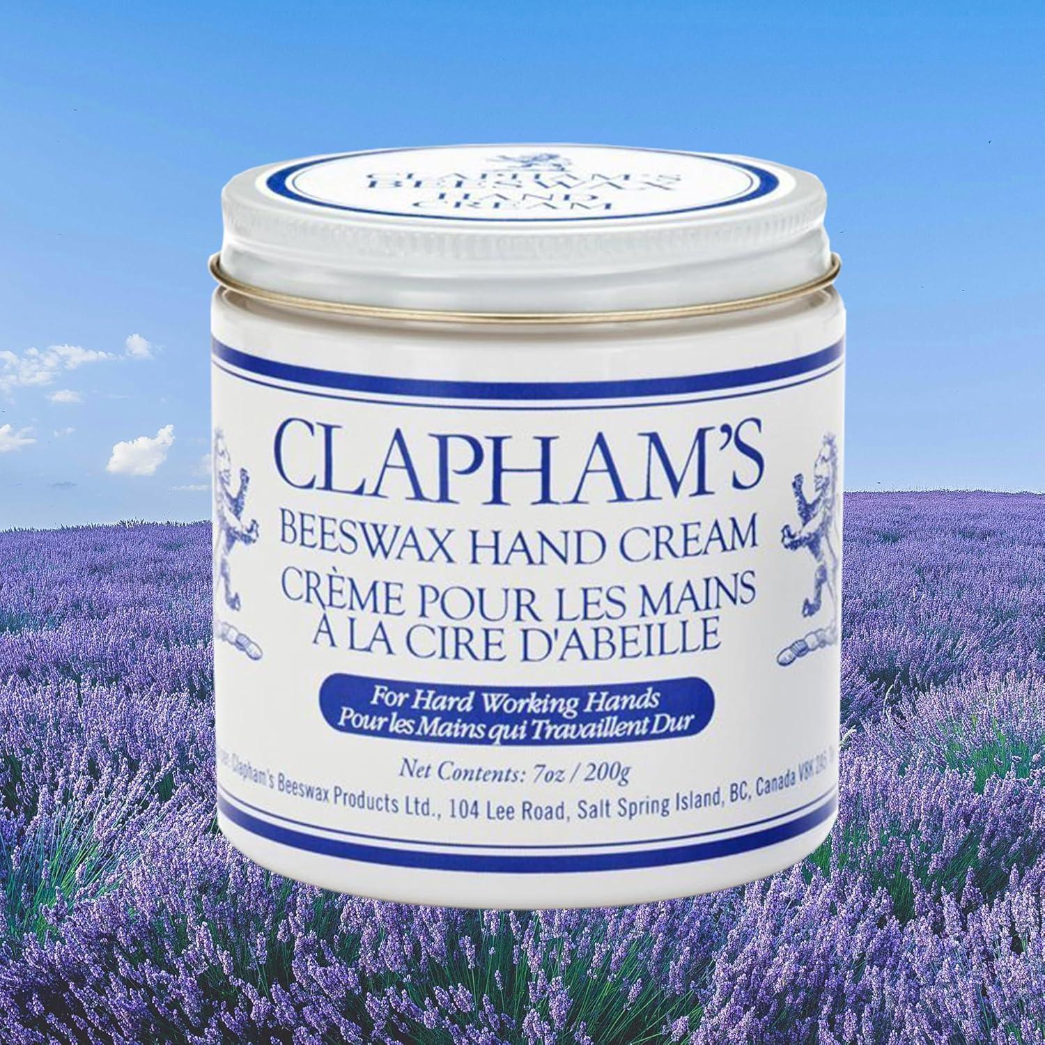 Crema de Manos Clapham Cera de Abejas 200g con Lavanda y Romero