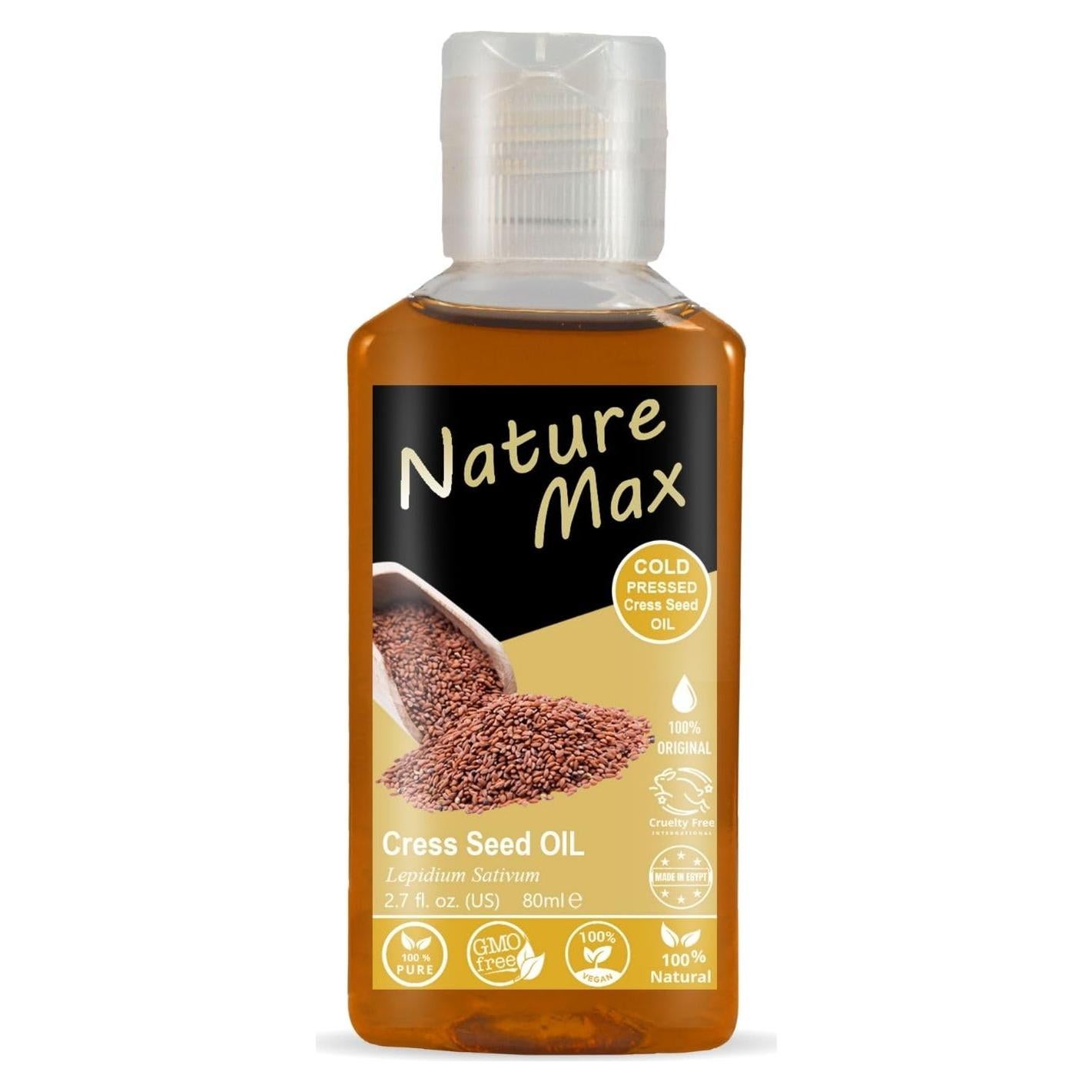 Aceite de Cress Nature Max 80 ml - Puro y Natural para Cabello y Piel