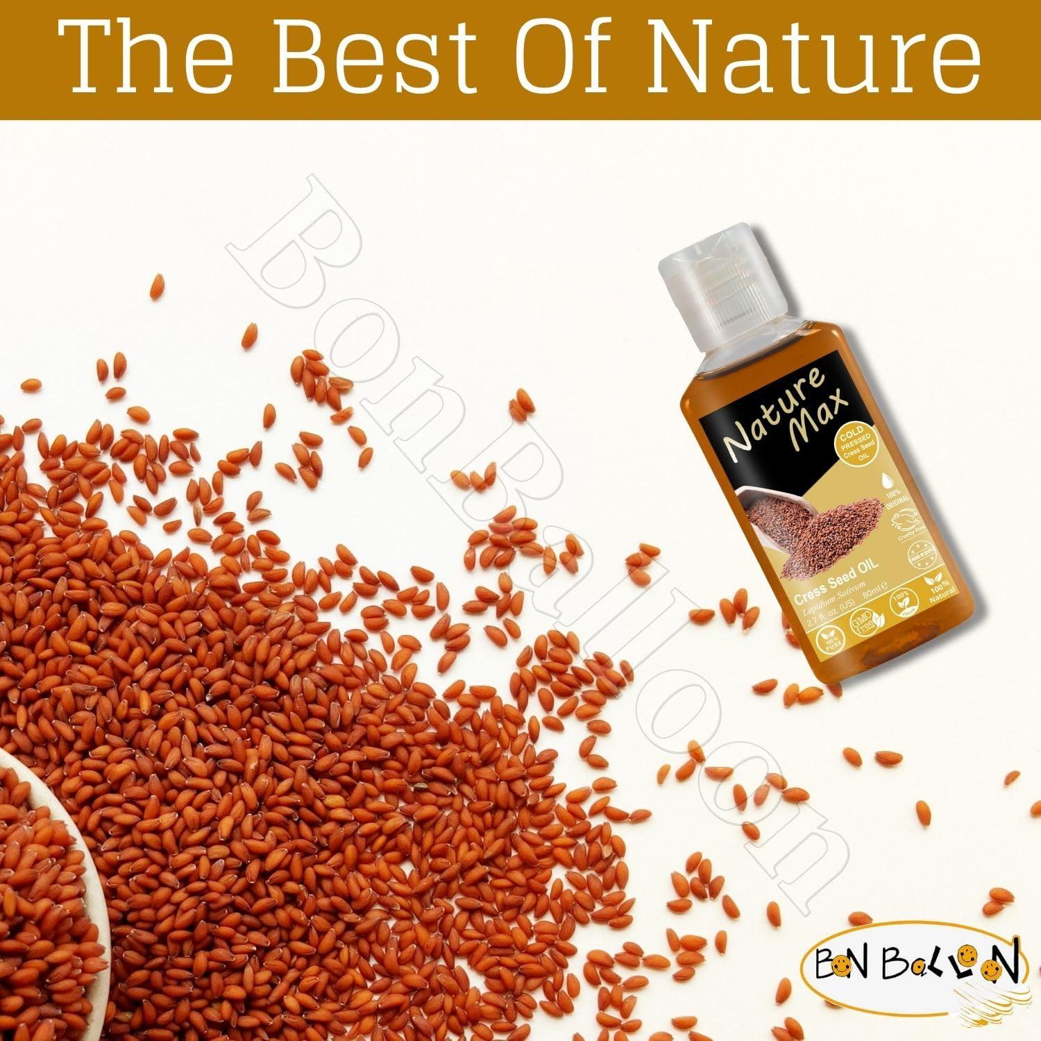 Aceite de Cress Nature Max 80 ml - Puro y Natural para Cabello y Piel