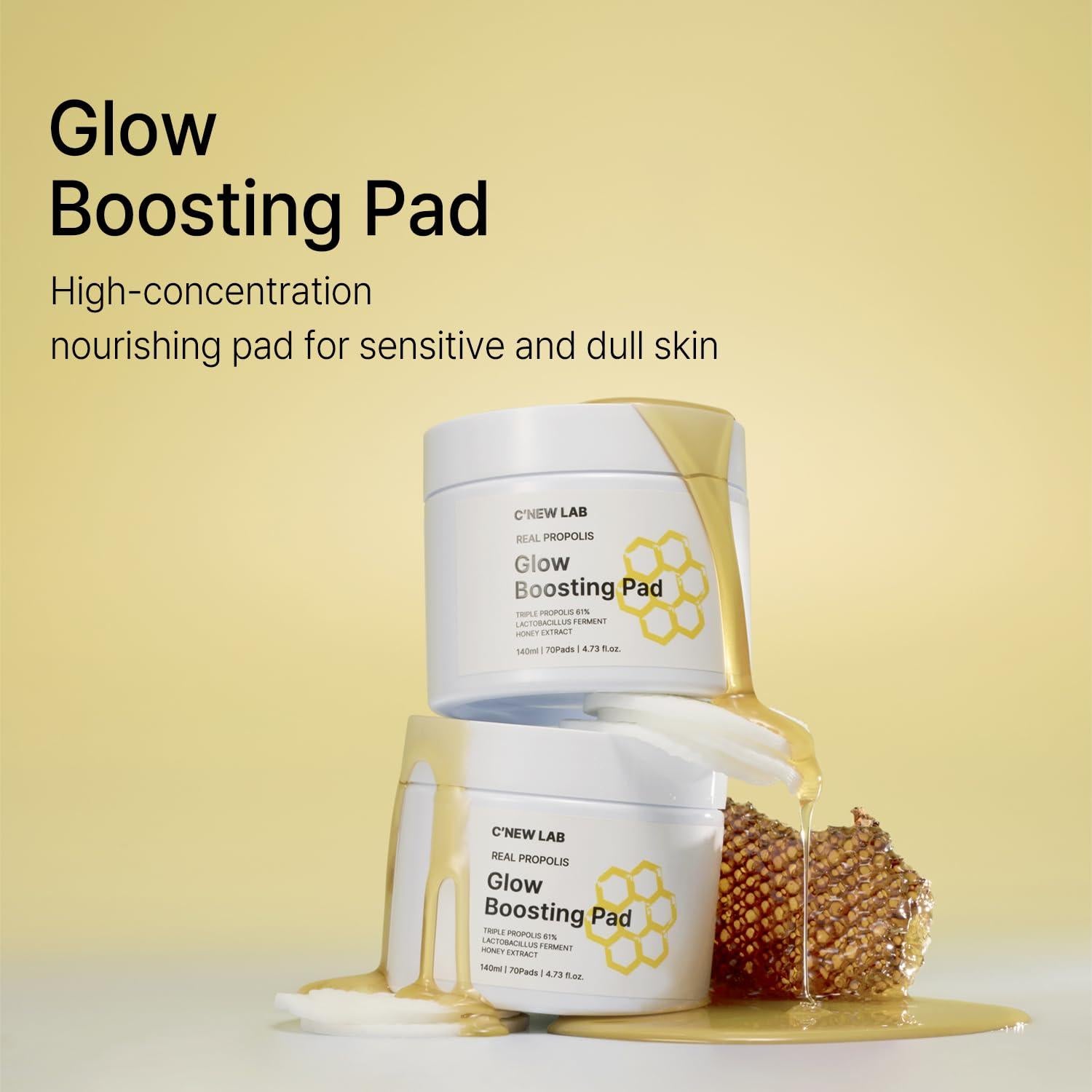 C'NEW LAB Almohadillas Faciales Propolis Glow 70 Unidades