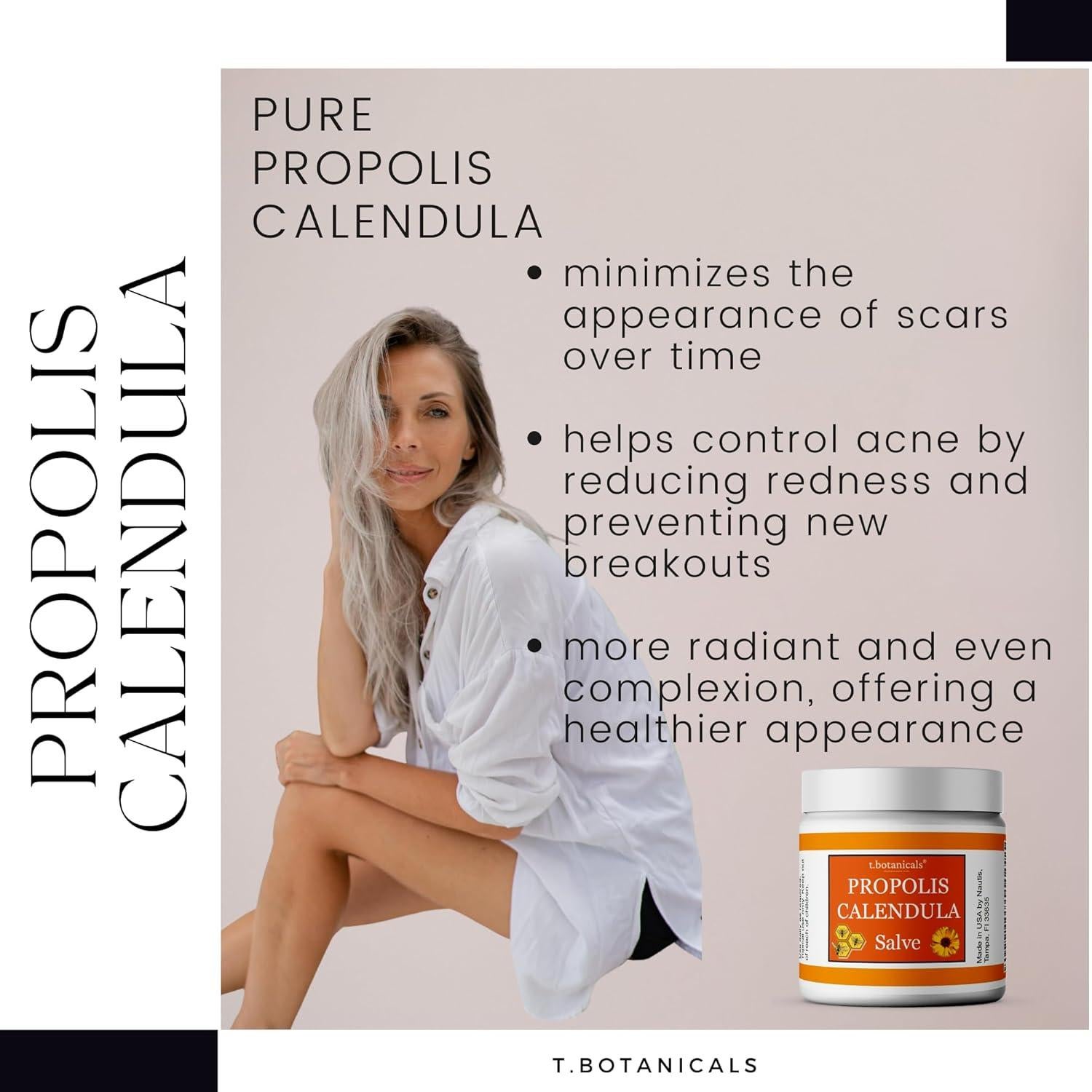 Salve Calmante de Propóleos y Caléndula 113g - Hidratante Herbal