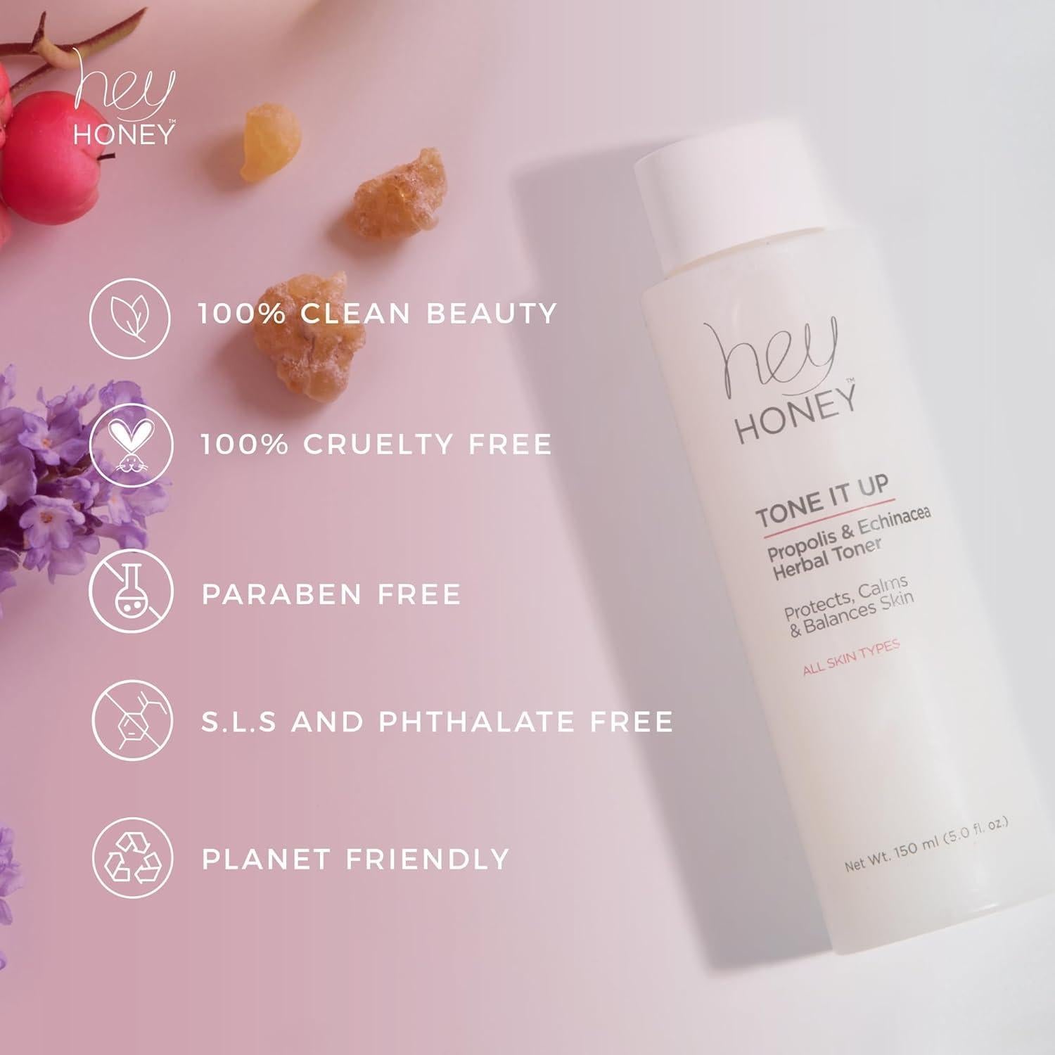 Tónico Facial Hey Honey Tone It Up 141.75 ml - Sin Alcohol