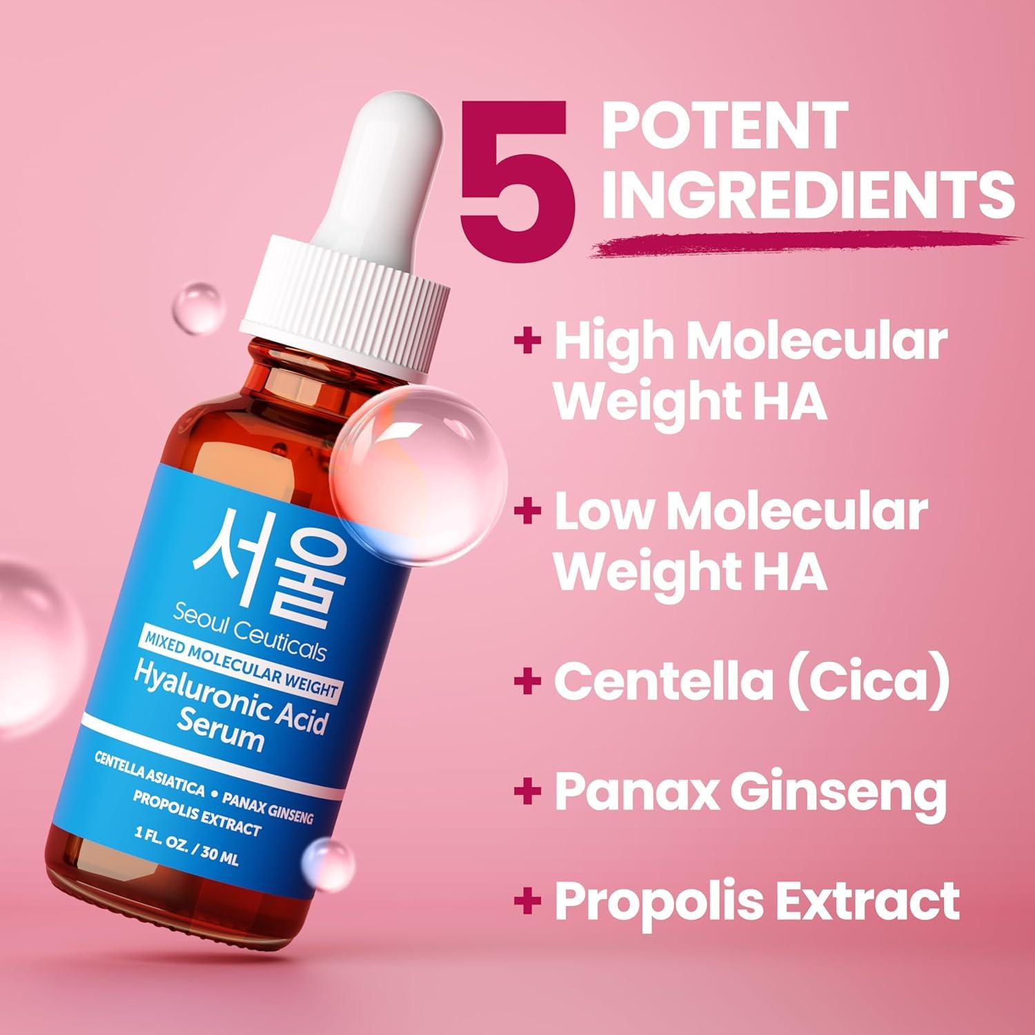 Suero de Ácido Hialurónico SeoulCeuticals 30ml - Centella y Propóleos