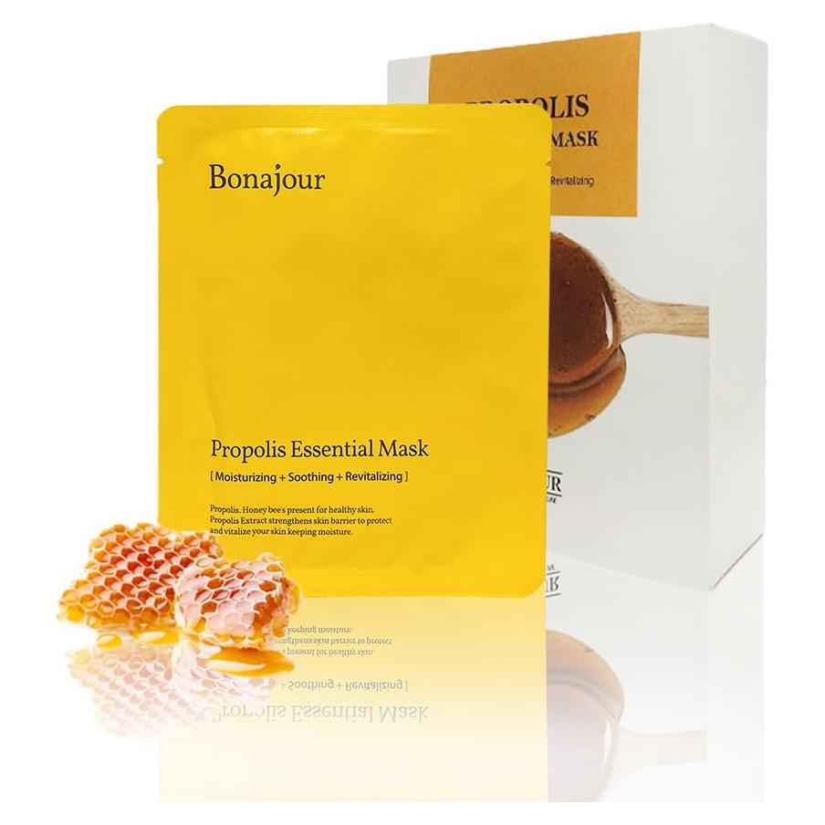 Mascarilla Facial Hidratante Bonajour con Propóleo Natural - 10 Hojas
