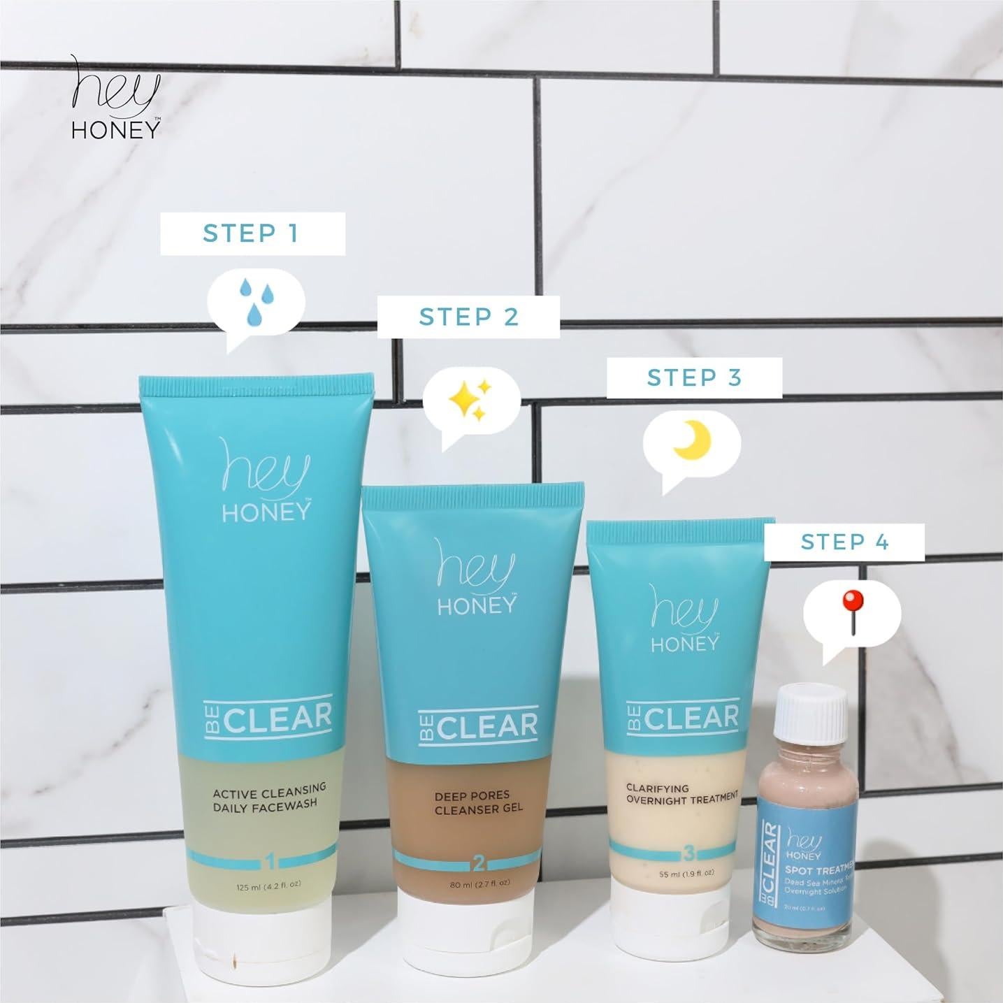 Limpiador Facial Hey Honey Be Clear 148 ml - Piel con Acné