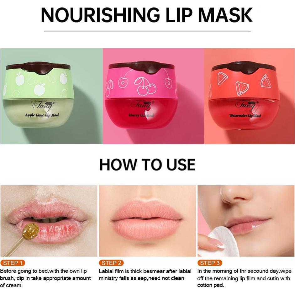 3PCS Balsamo Labial Hidratante de Miel con Propóleo - Exfoliante